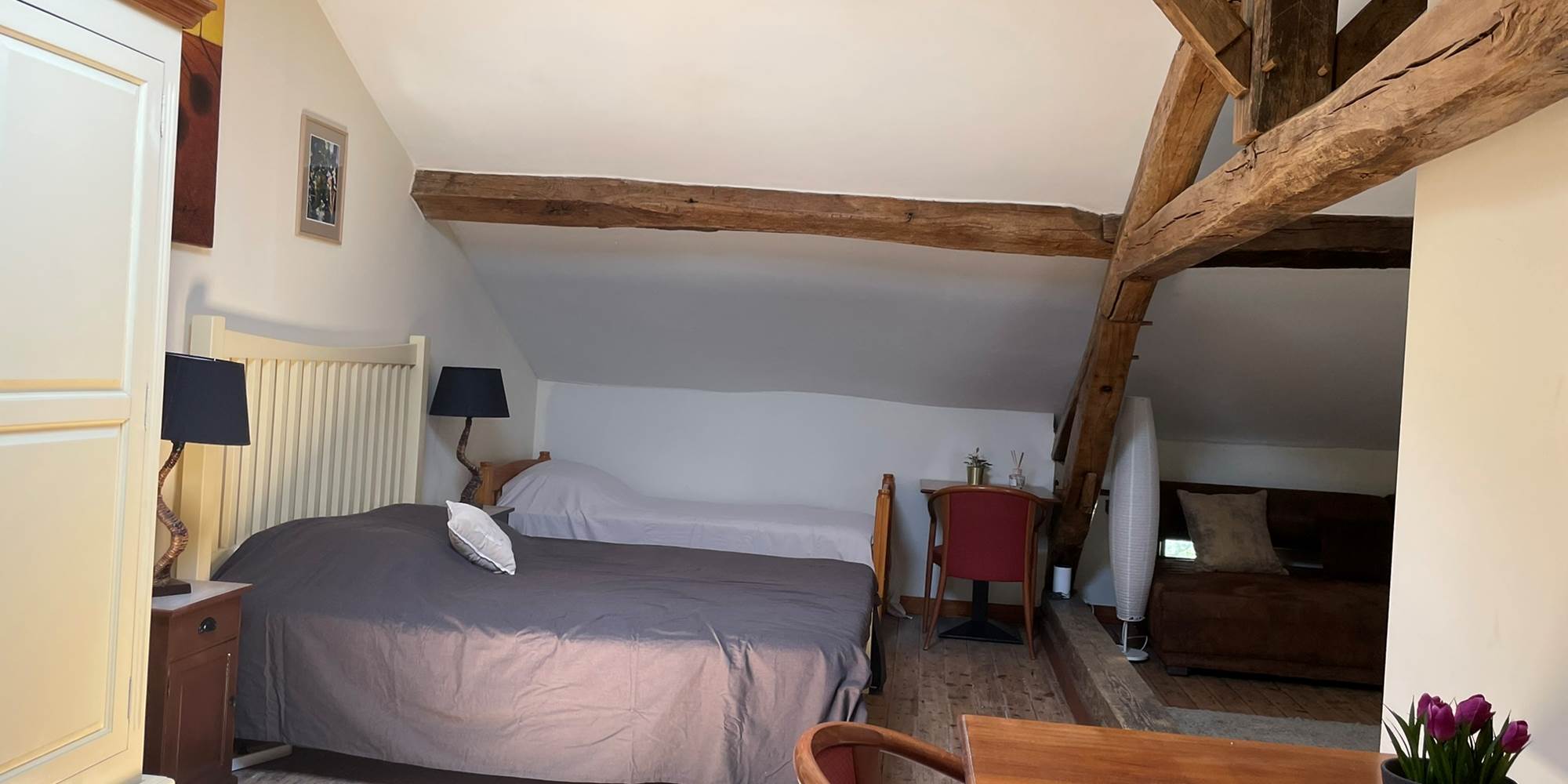 Photo de la Chambre Champagne - Chambres d'hôtes La Grange Richard à Dinsac