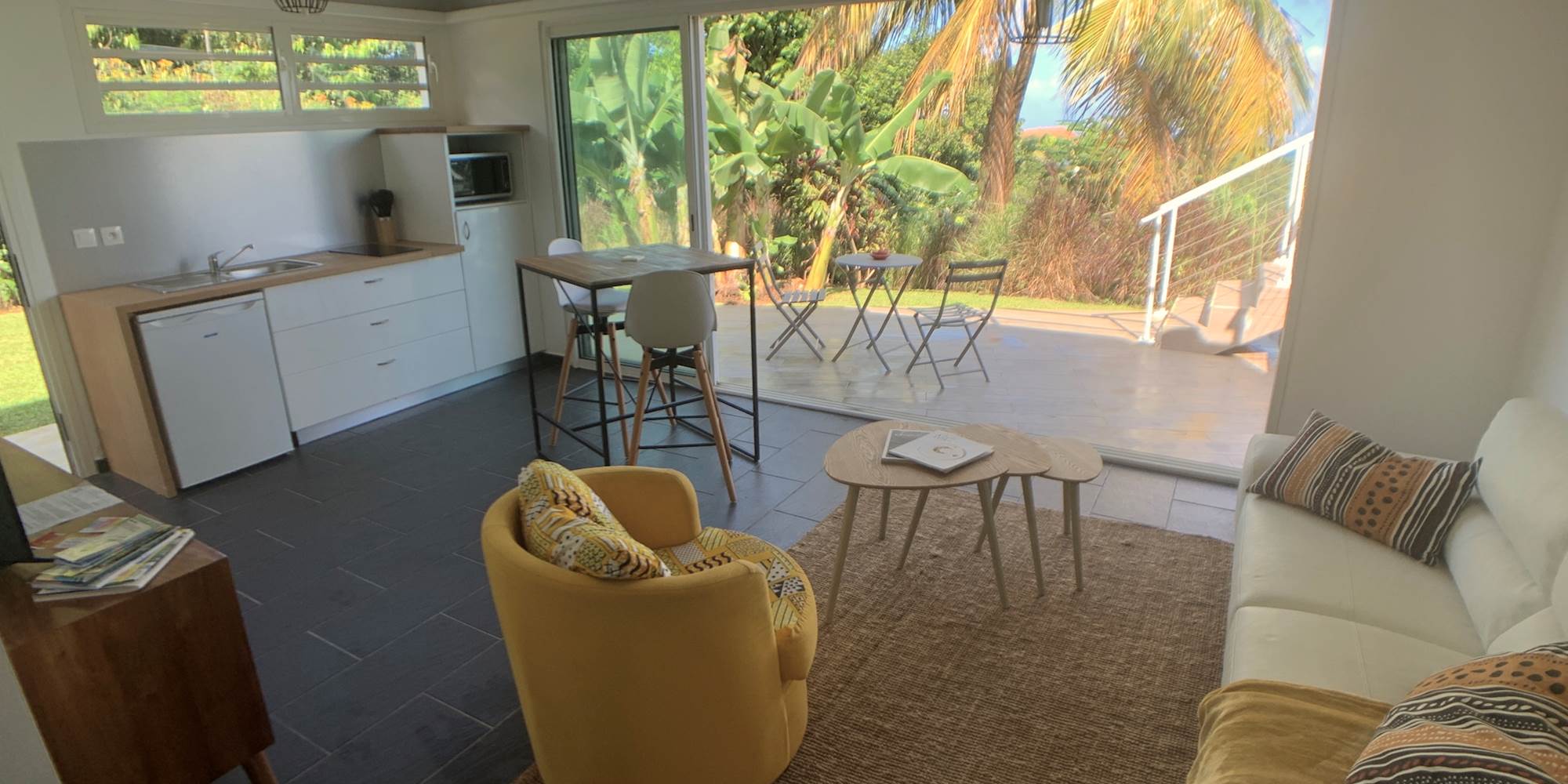 Vue de l'espace nuit vers la terrasse