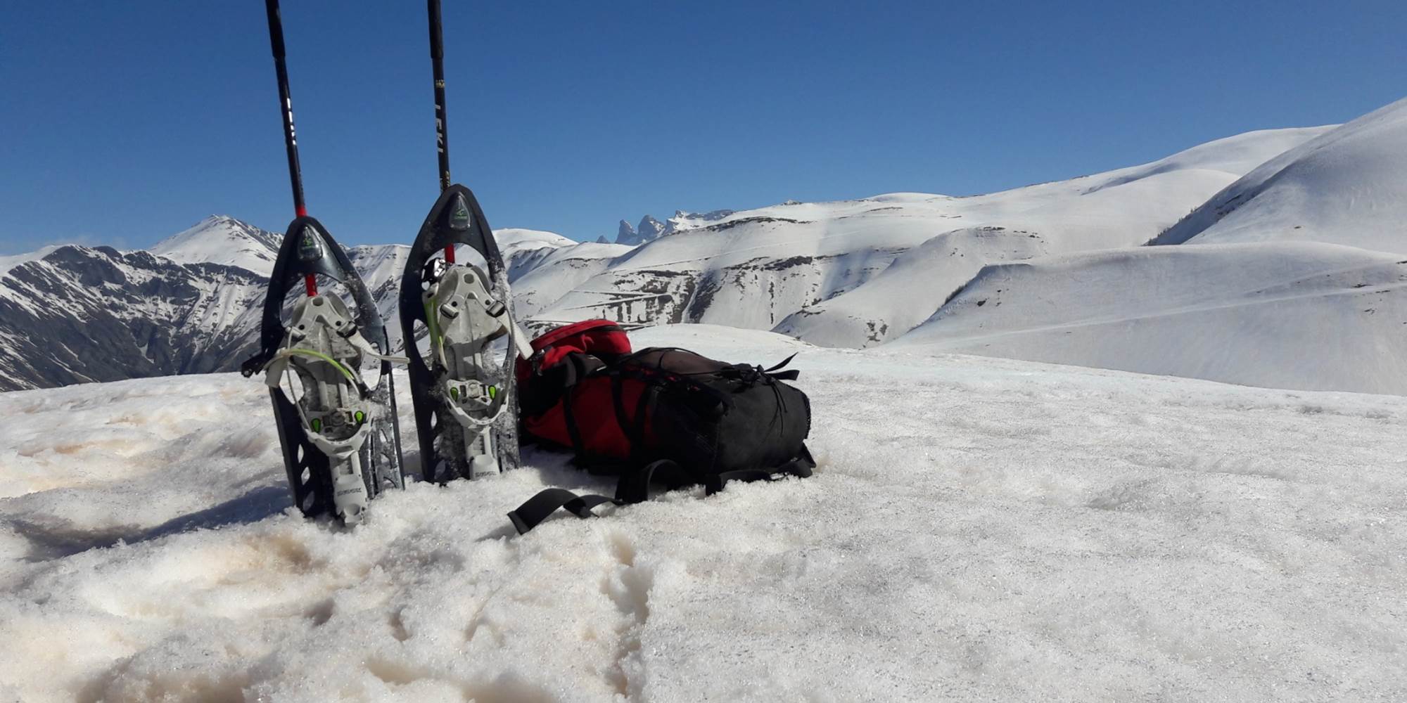 Vers le Plateau d'Emparis - les Aiguilles d'Arve au loin.