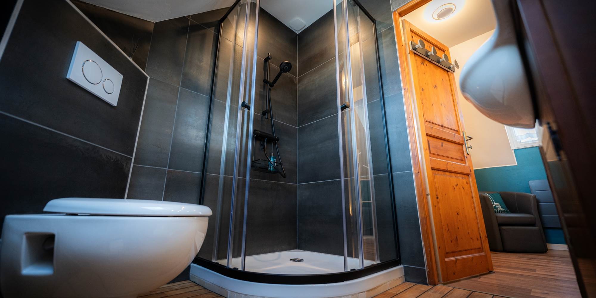 Chambre plage du Loch: la douche