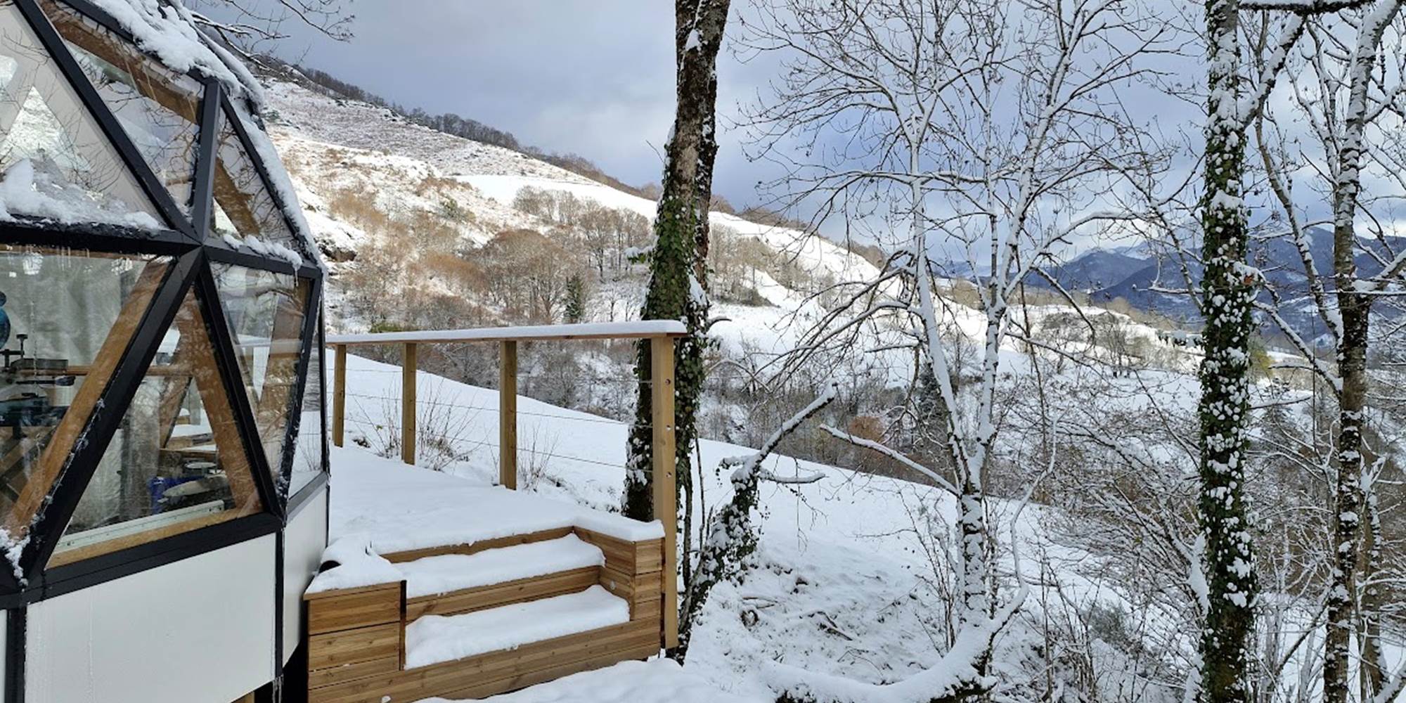 Entrée Bulle de neige hiver