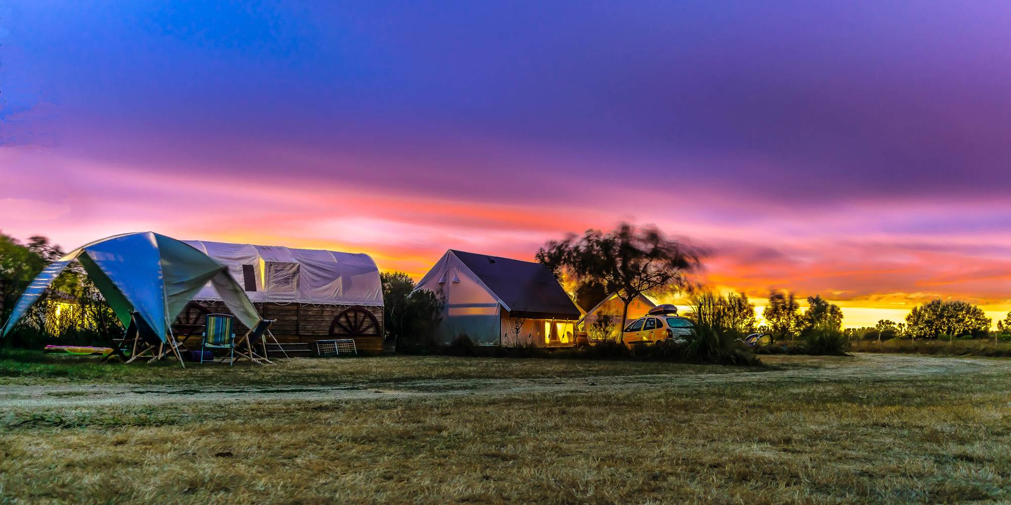 camping les chagnelles coucher de soleil
