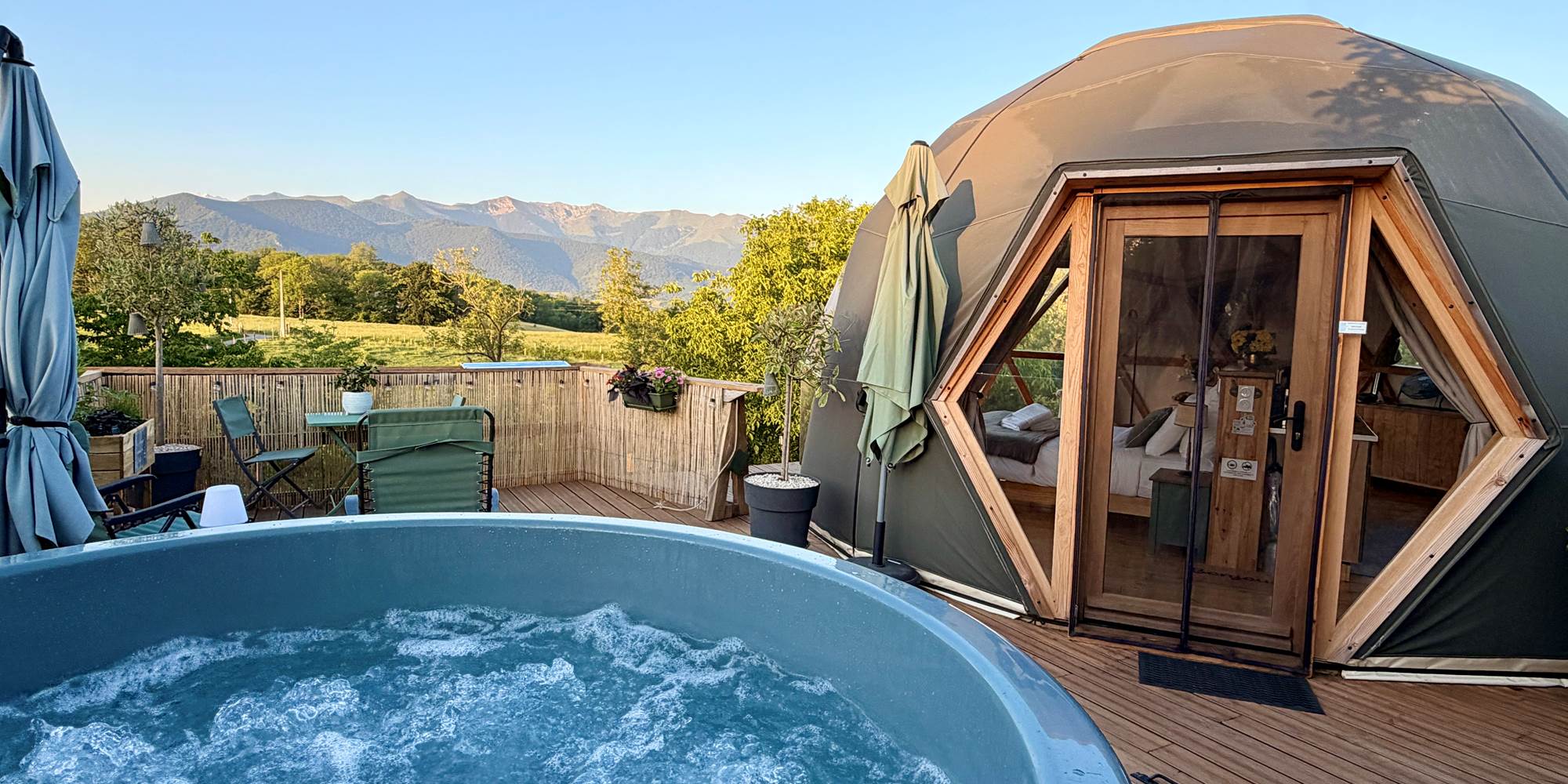 Bain nordique avec bulles relaxantes