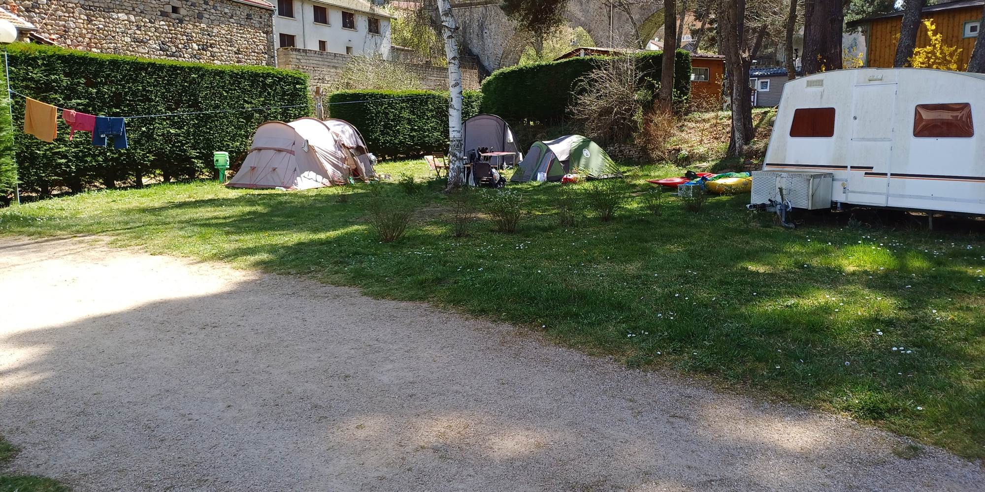 Vue sur les emplacements