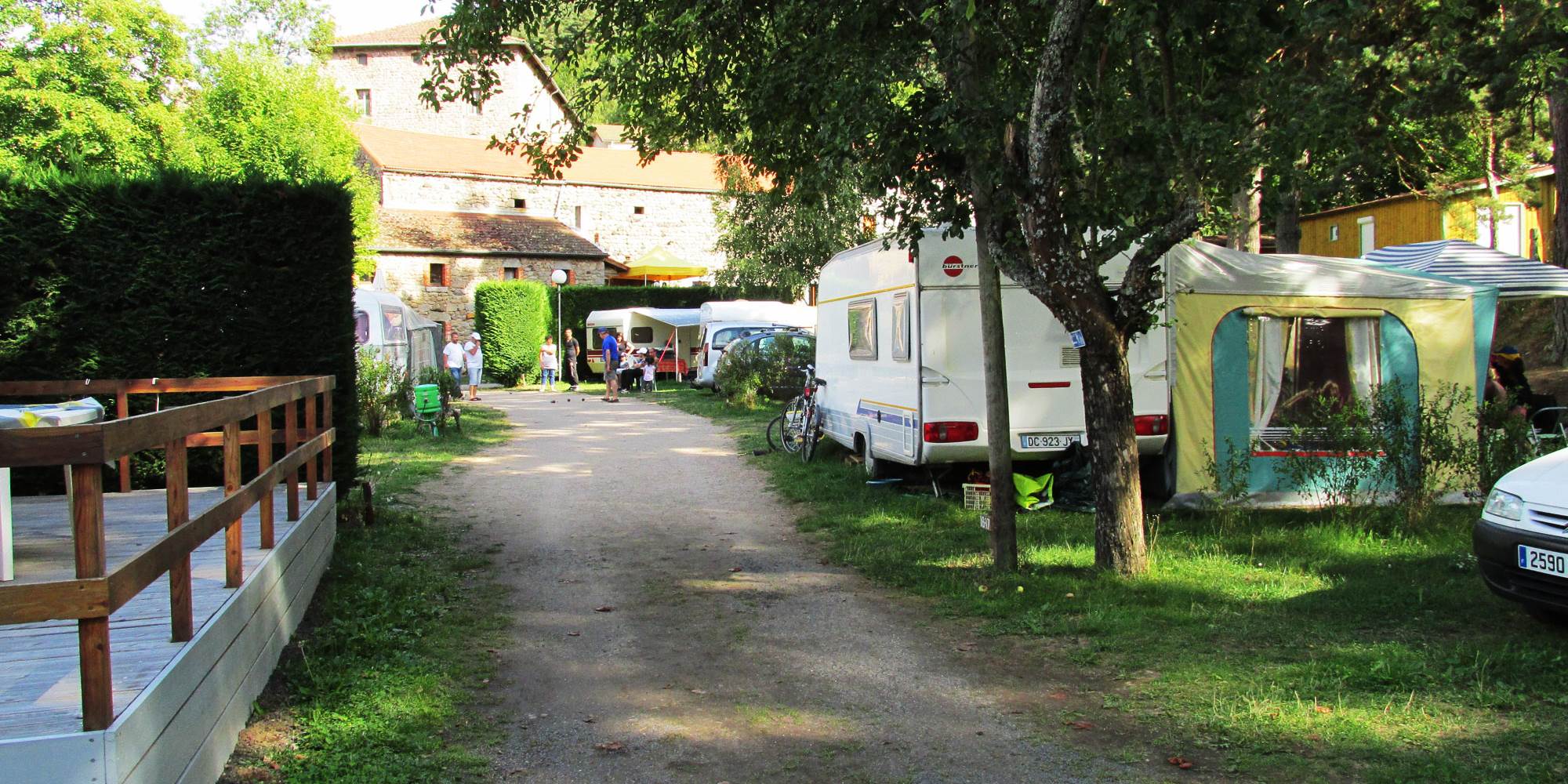 Vue sur les emplacements