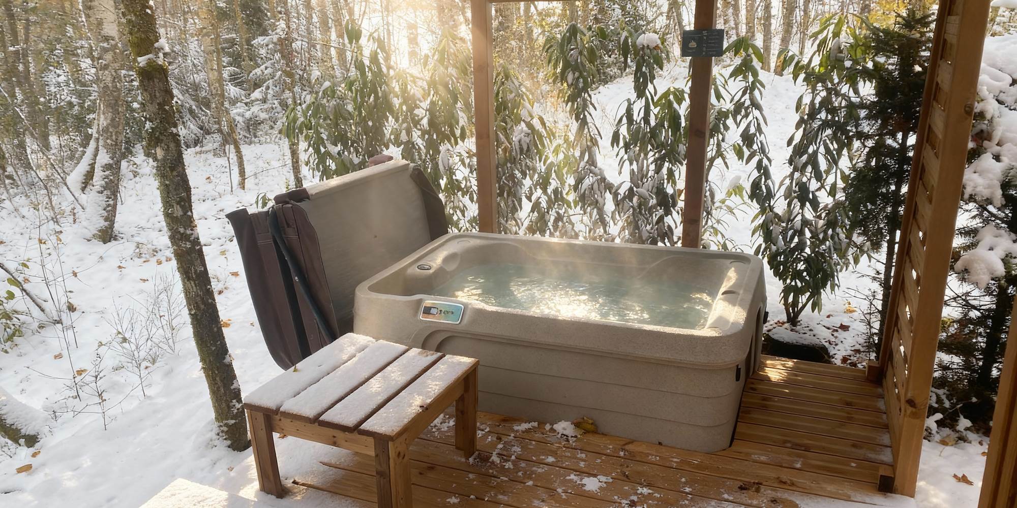 Spa privatif chauffé à 38°C