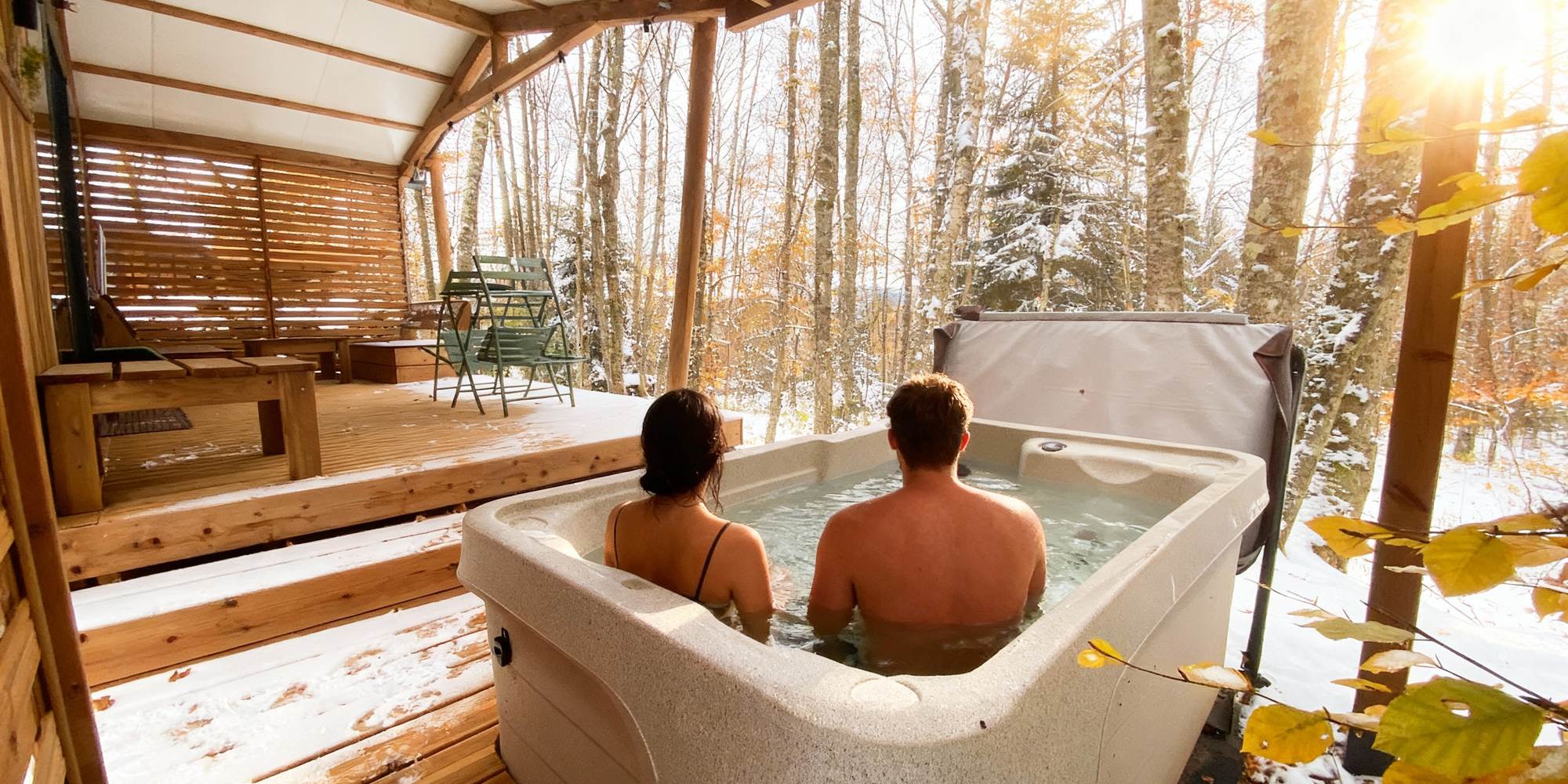 Spa privatif chauffé à 38°C