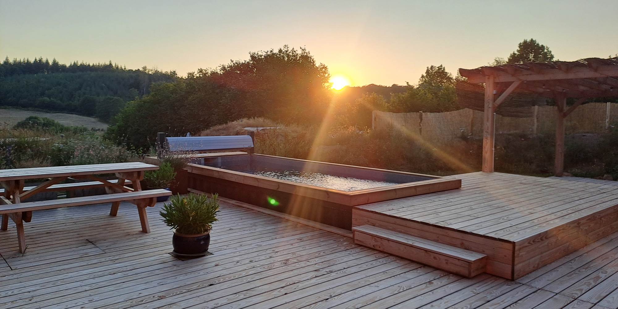 Coucher de soleil terrasse