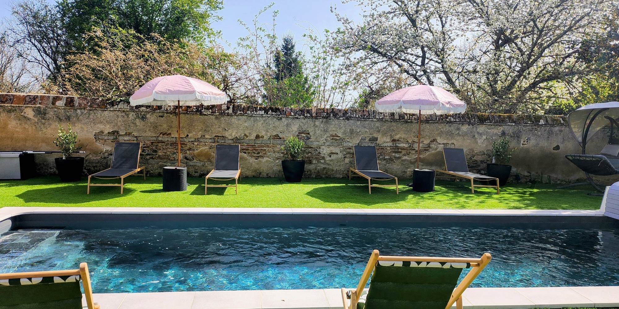 piscine chauffée en saison