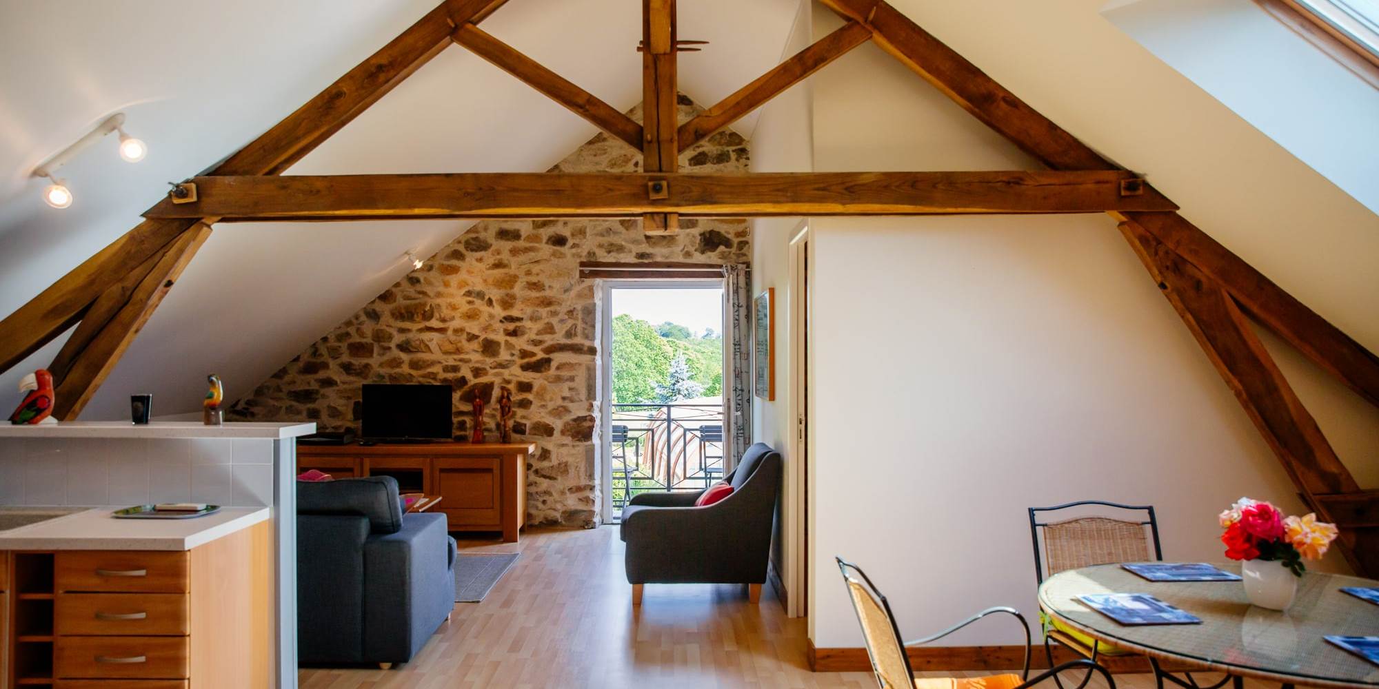 ESPACE CUISINE ET SALON GITE DES ROSIERS