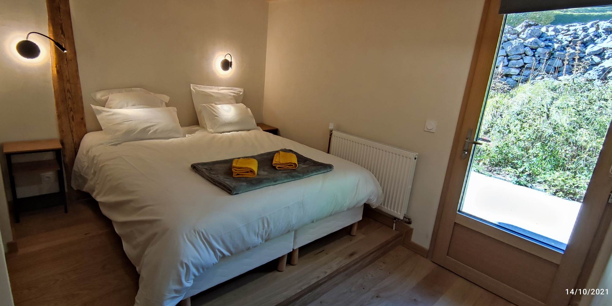 Chambre parentale Confort - 2 alcoves avec 2 lits accolés de 160x200 - Accès extérieur