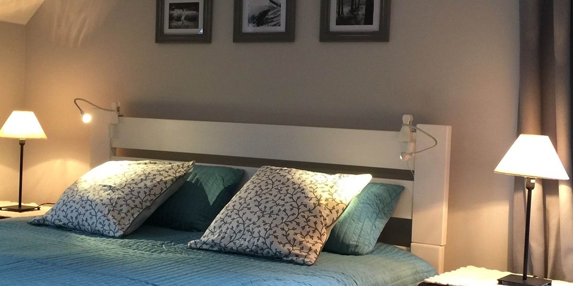 Chambre double , lit 1m80 sur 2m