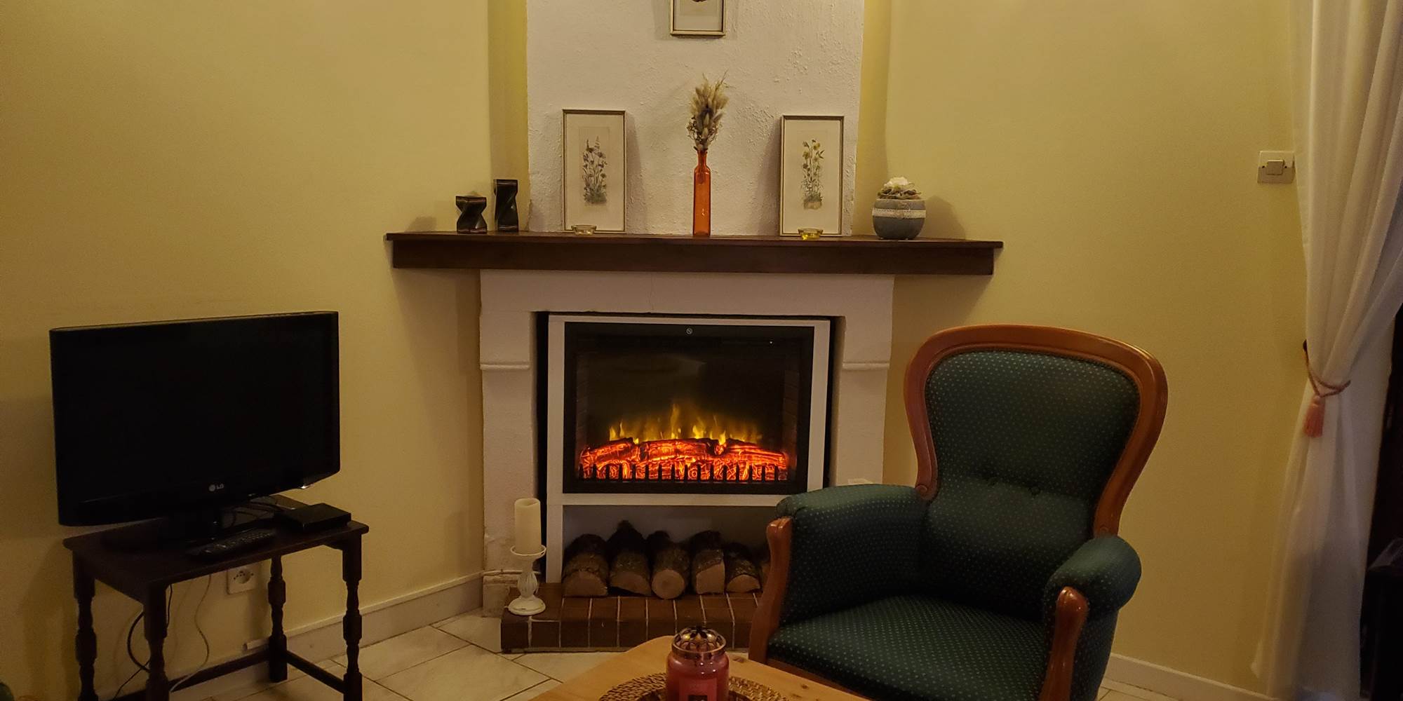Gîte Les Roses- Salon hiver