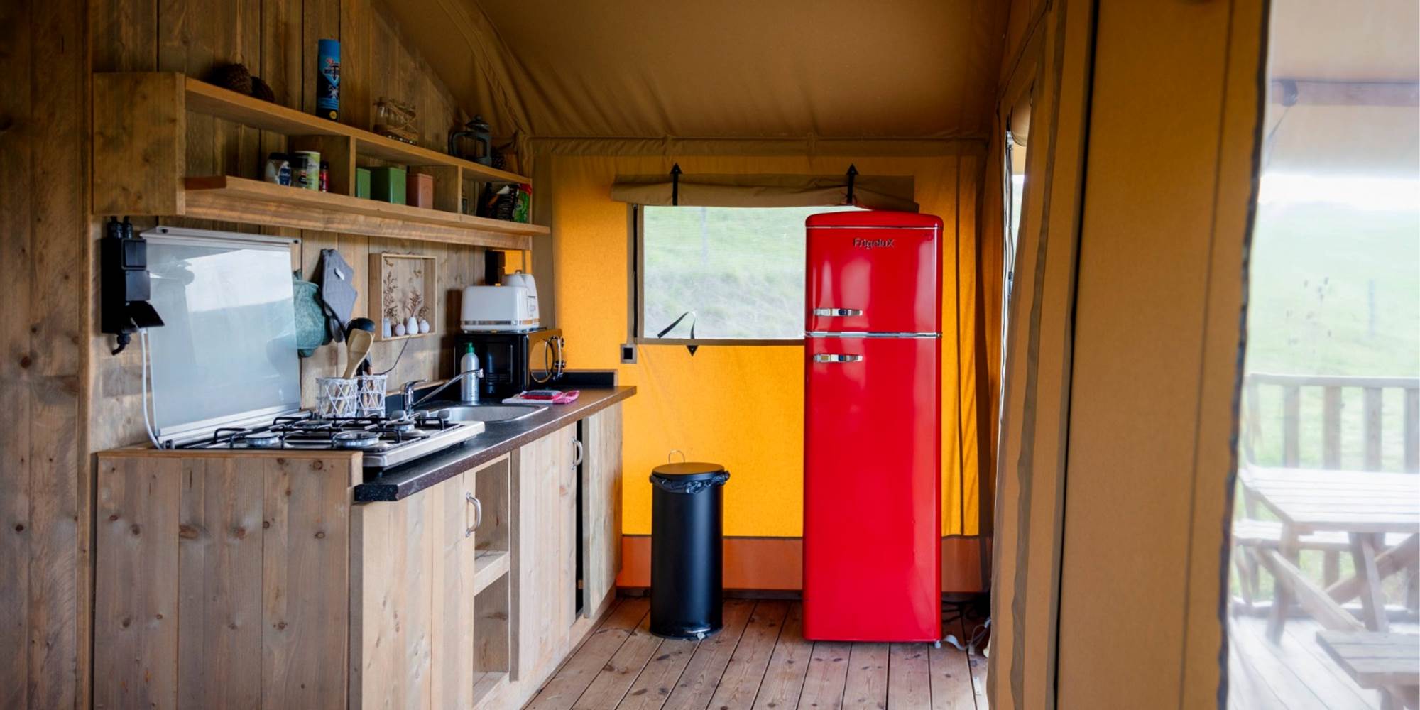 cuisine éco-lodges sunshine et sunset