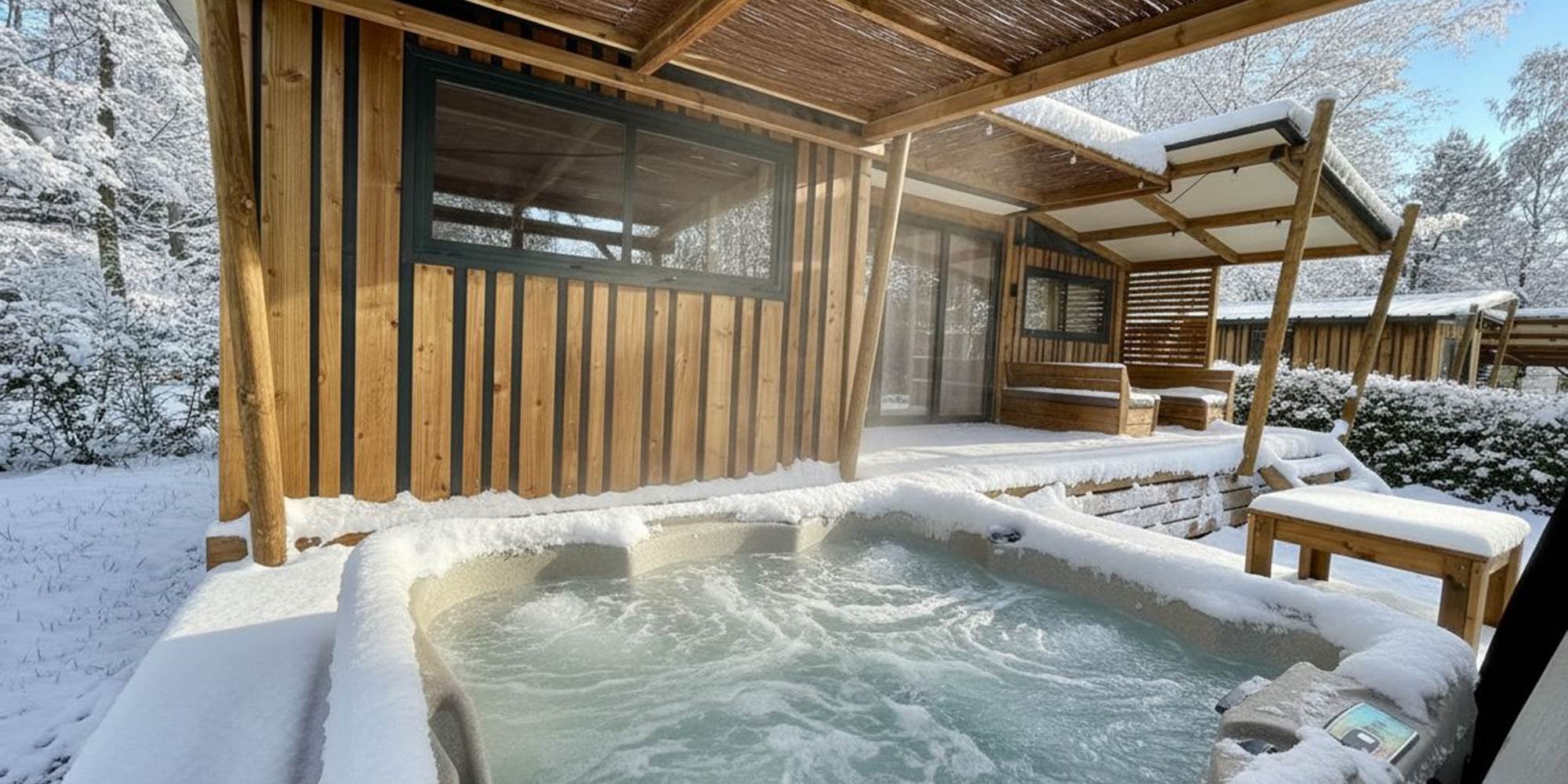 Spa privatif chauffé à 38°C