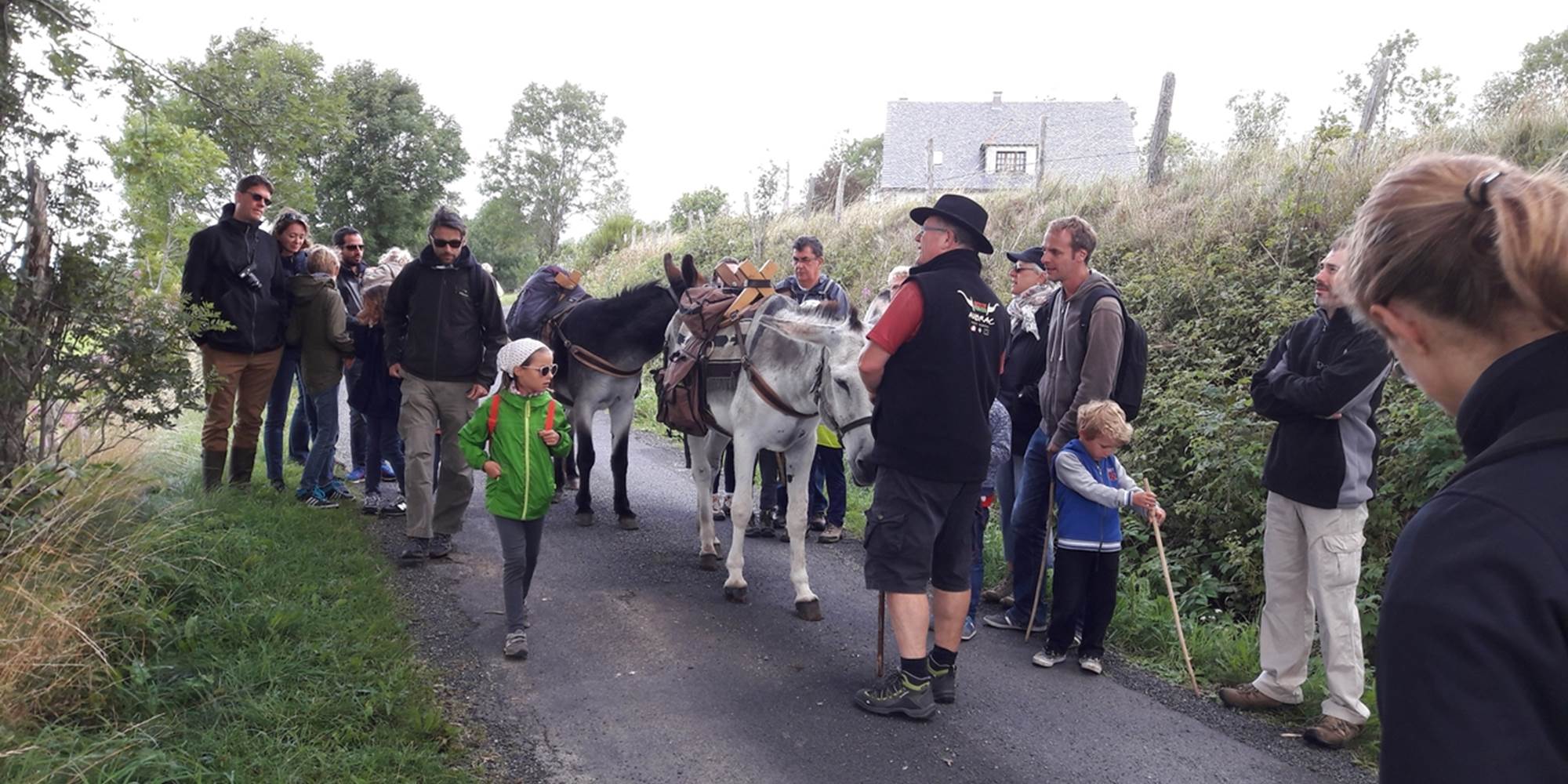 Départ avec un groupe