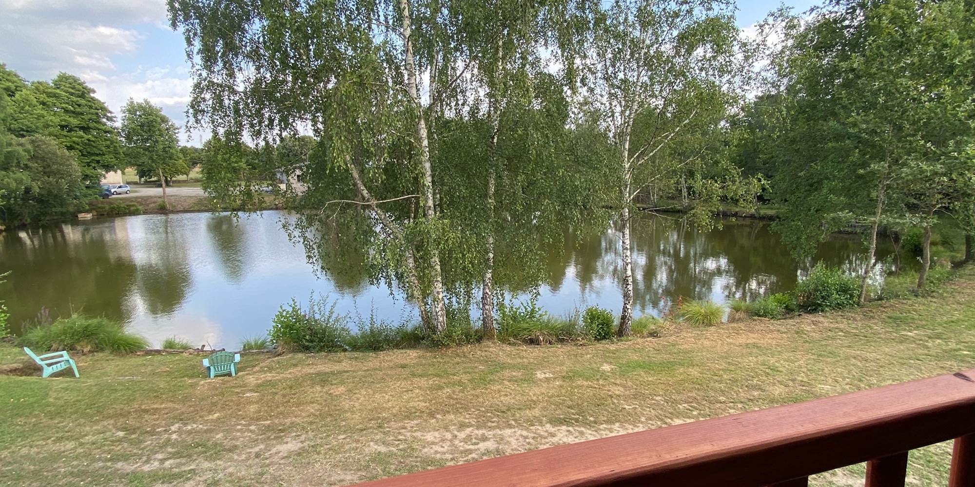 Vu sur l'étang depuis le balcon