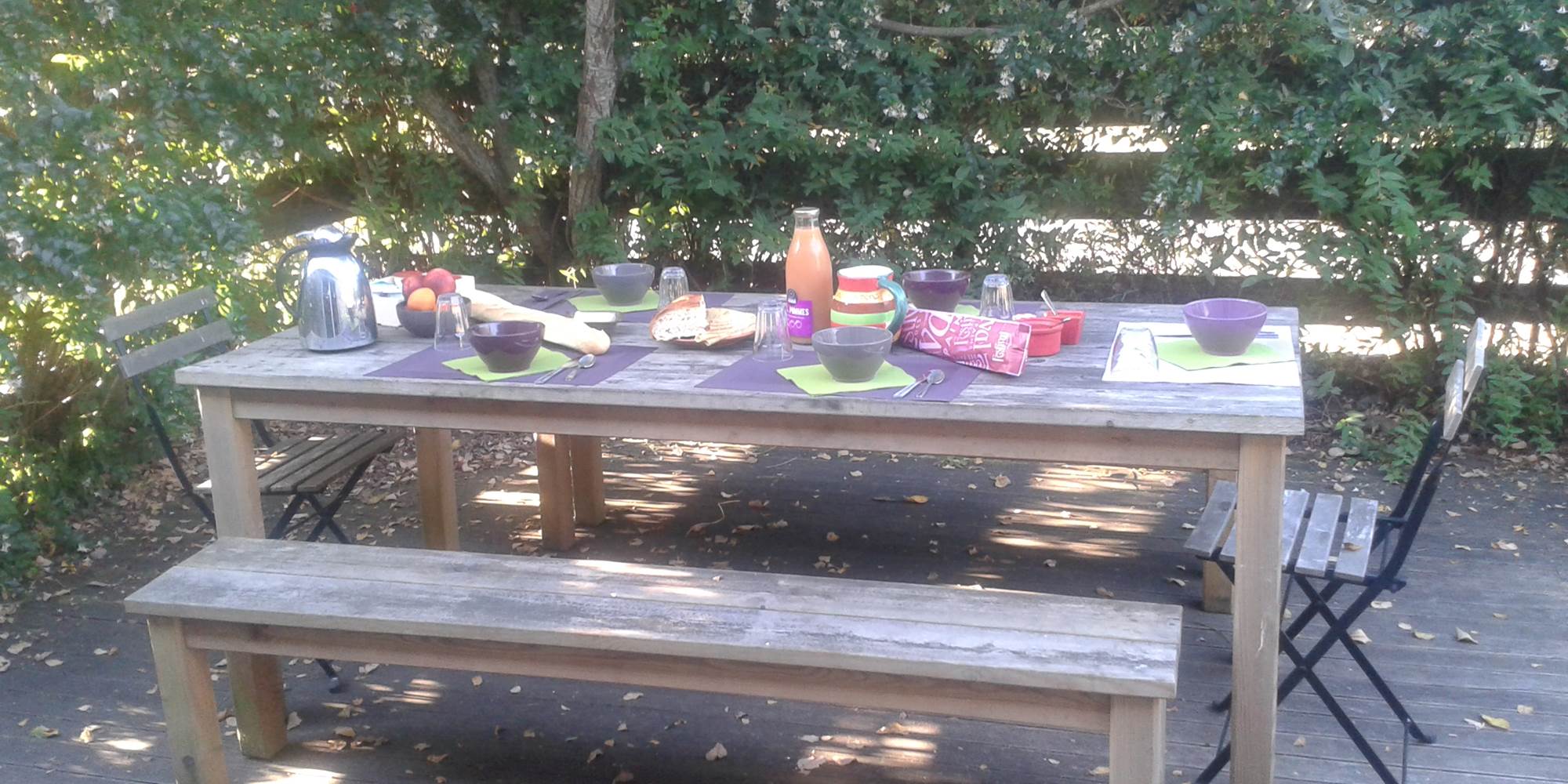 le petitdéjeuner sur laterrasse