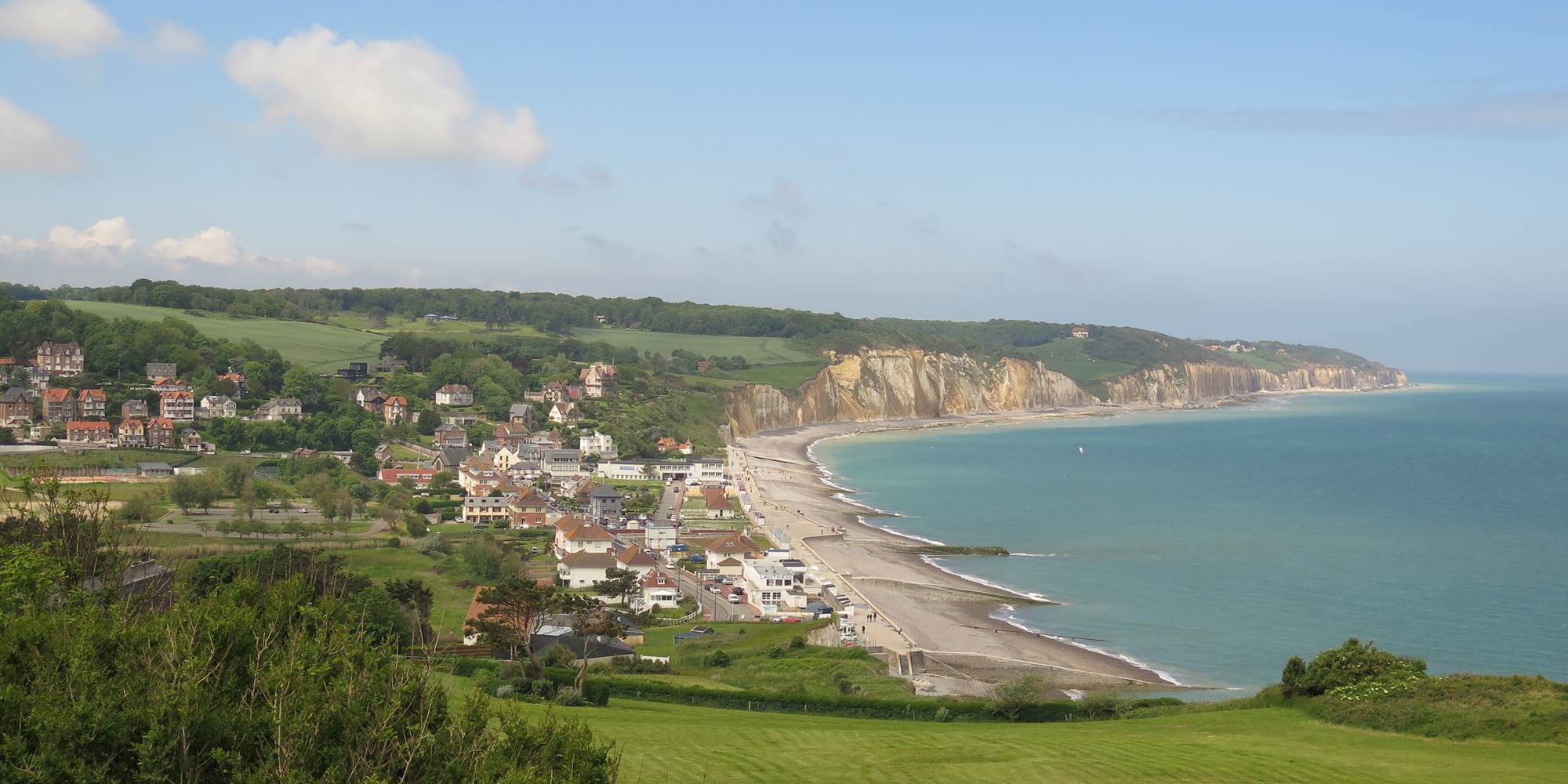 vue panoramique à Pourville sur mer
