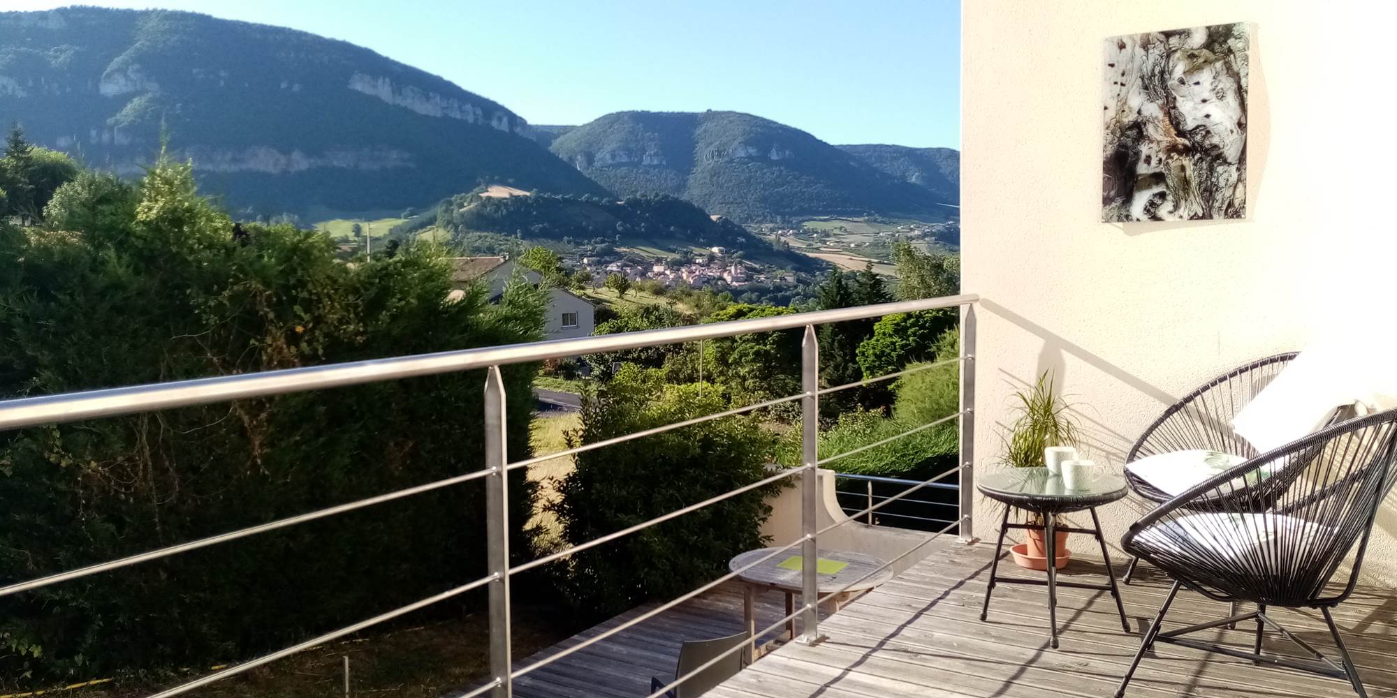 Chambre d'Hôtes chez Marie Vue de la terrasse