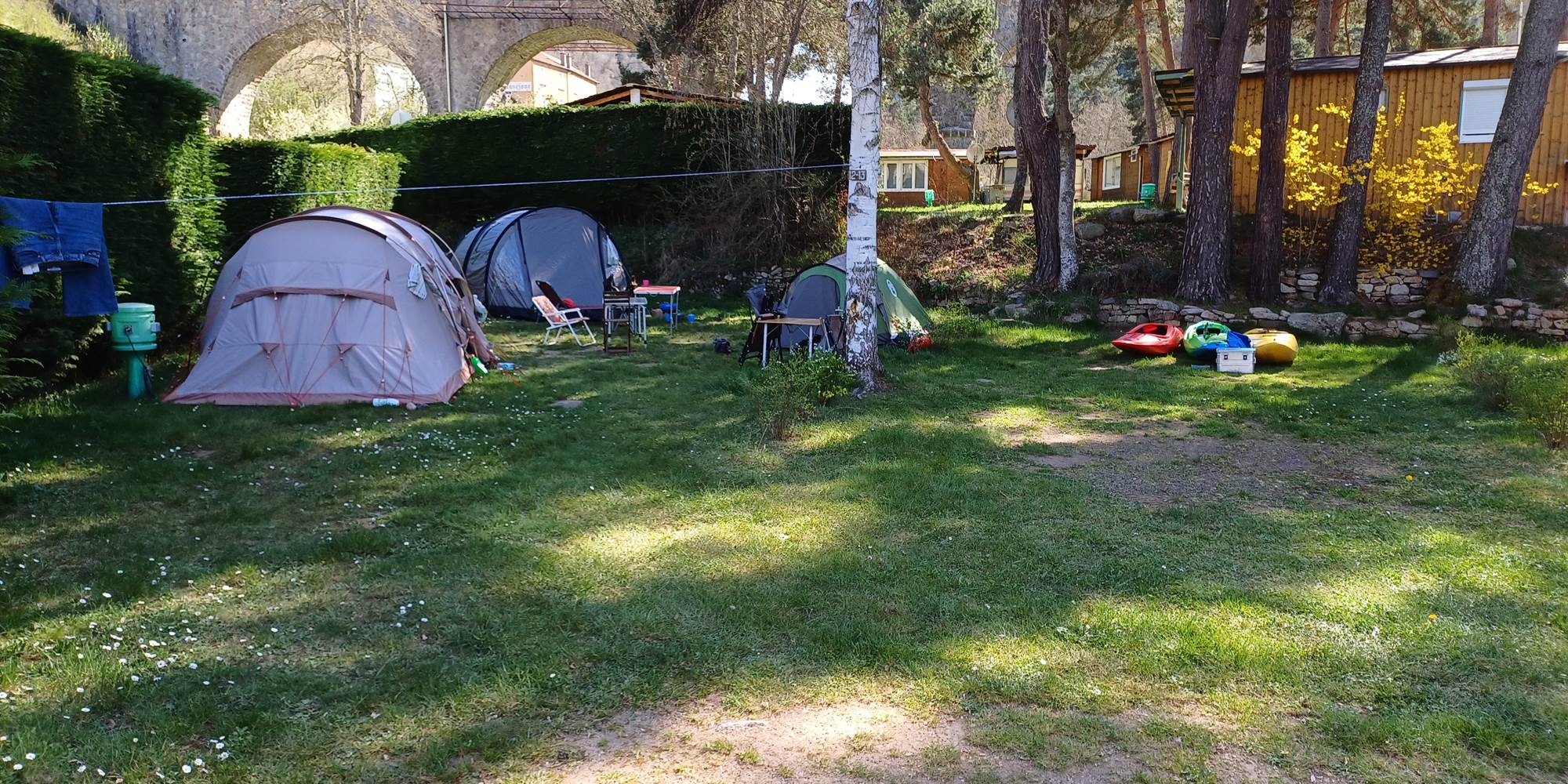 Vue sur les emplacements