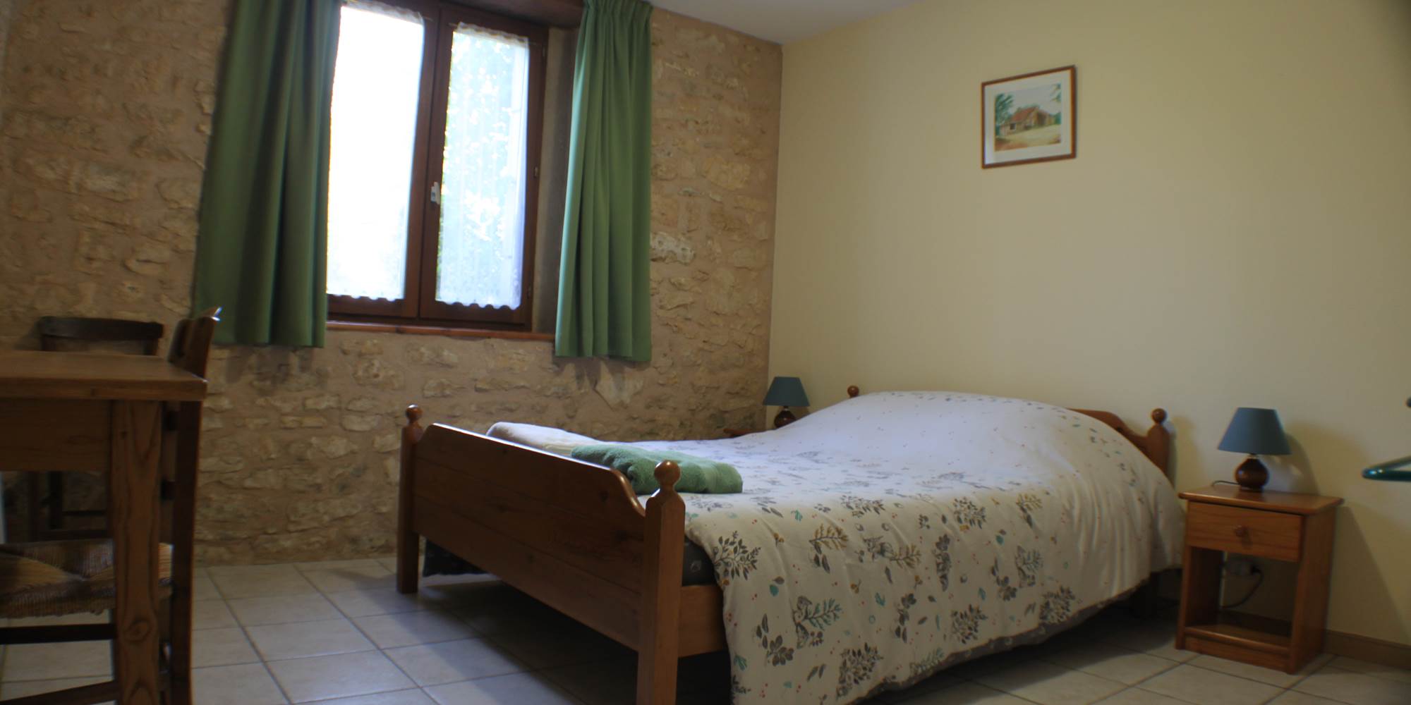 chambre verte - Green room large cottage