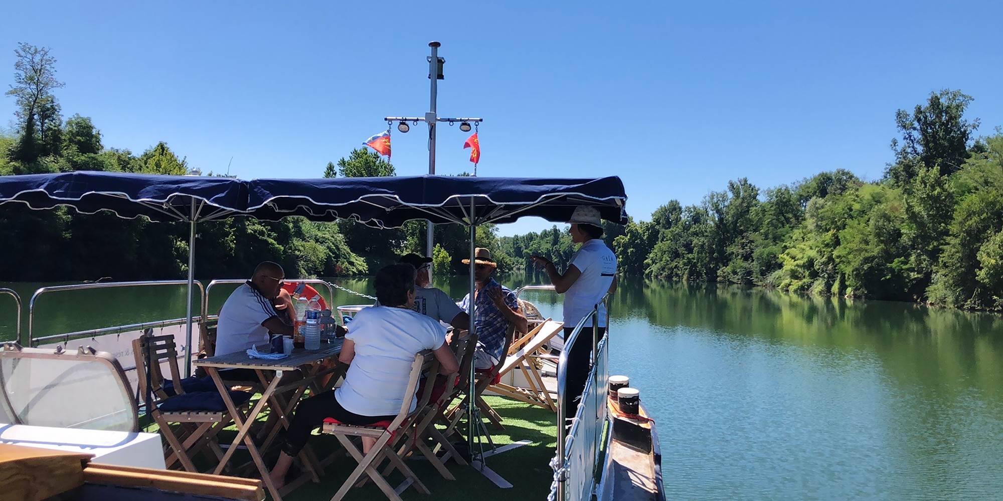 Navigation sur le Tarn à bord du Gaïa