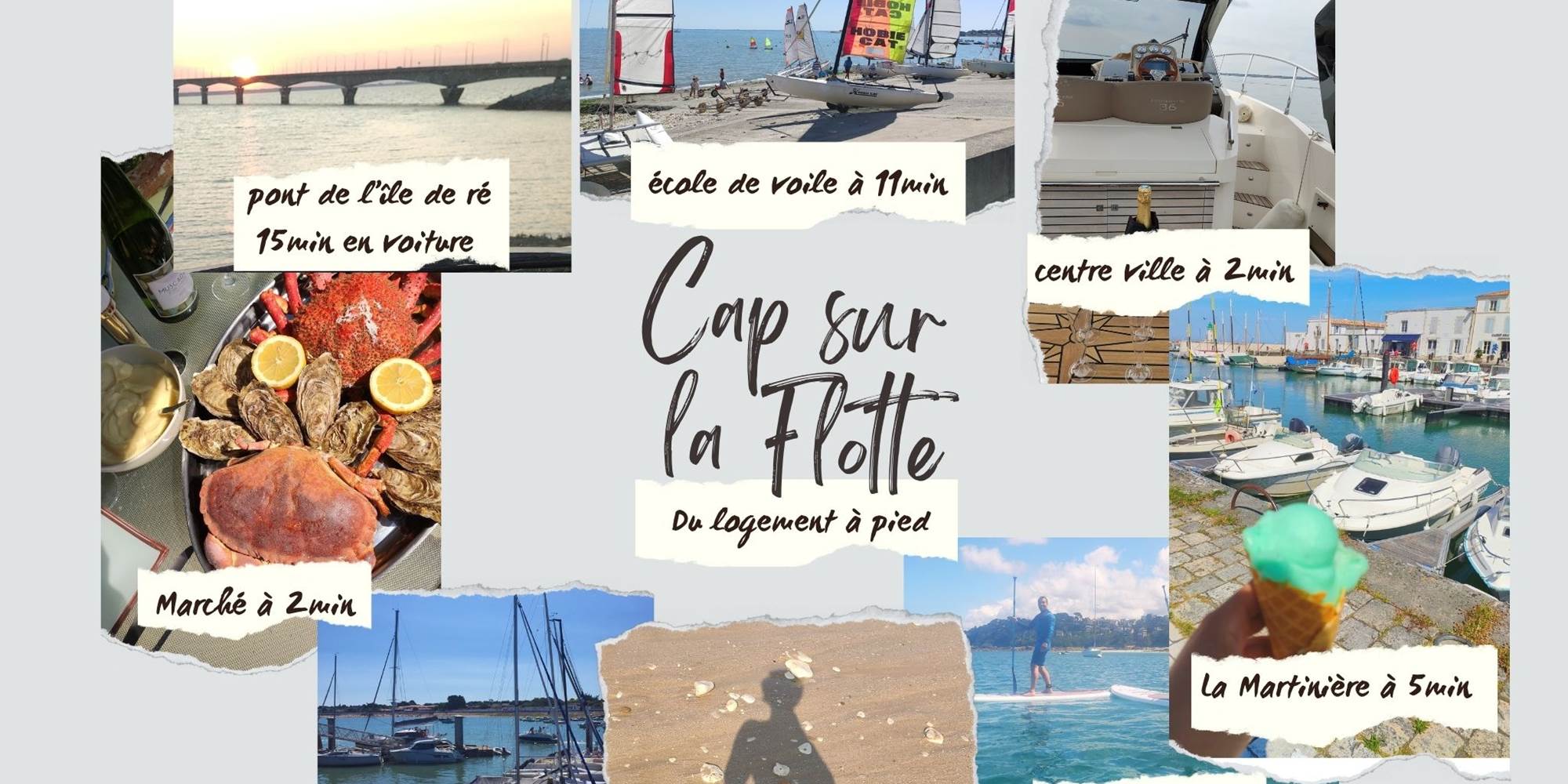 "Tout est à portée de pas ! Plage, port, glaces, marché : des vacances idéales pour petits et grands."