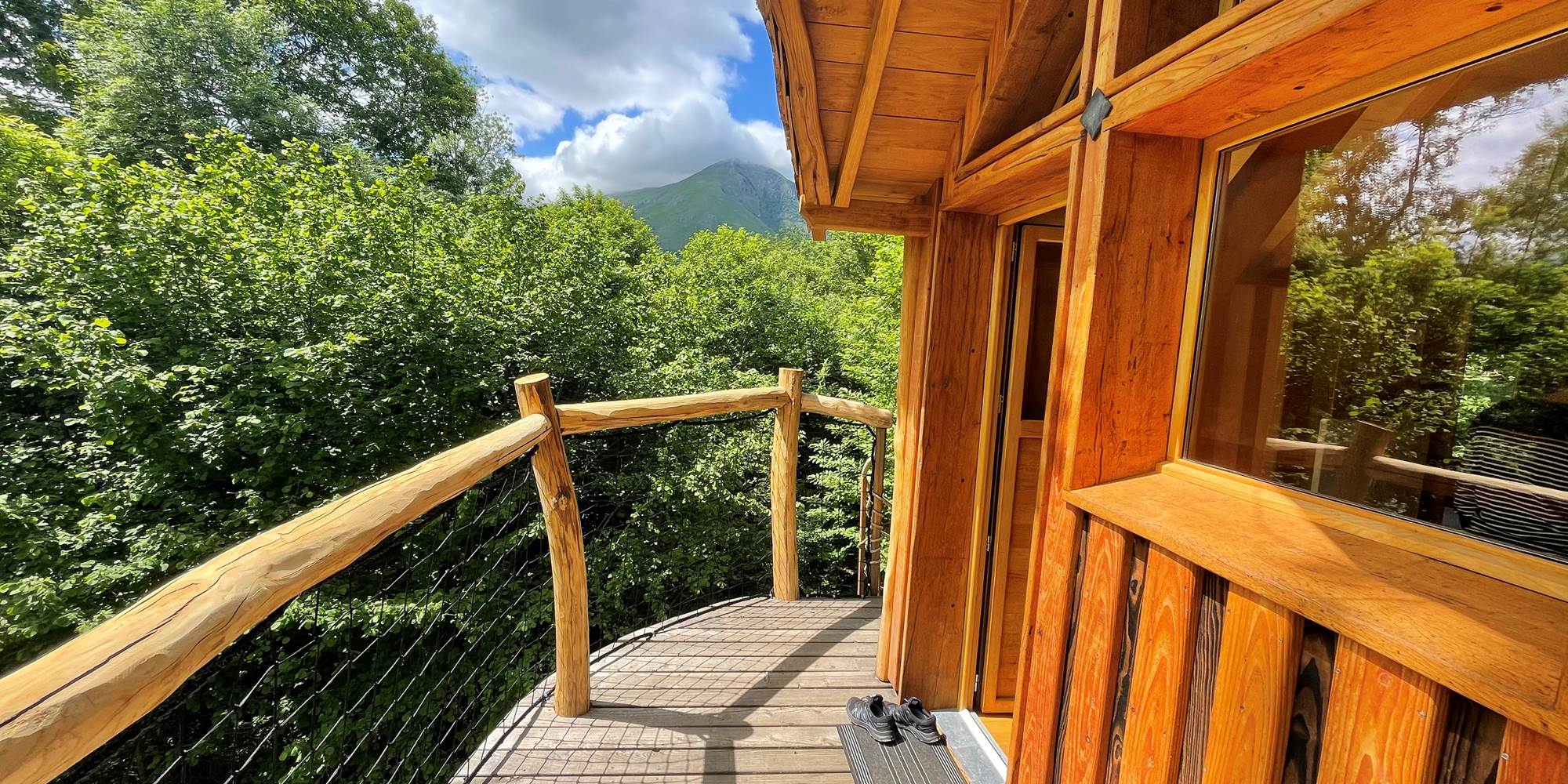 la vue sur le Layens depuis la terrasse
