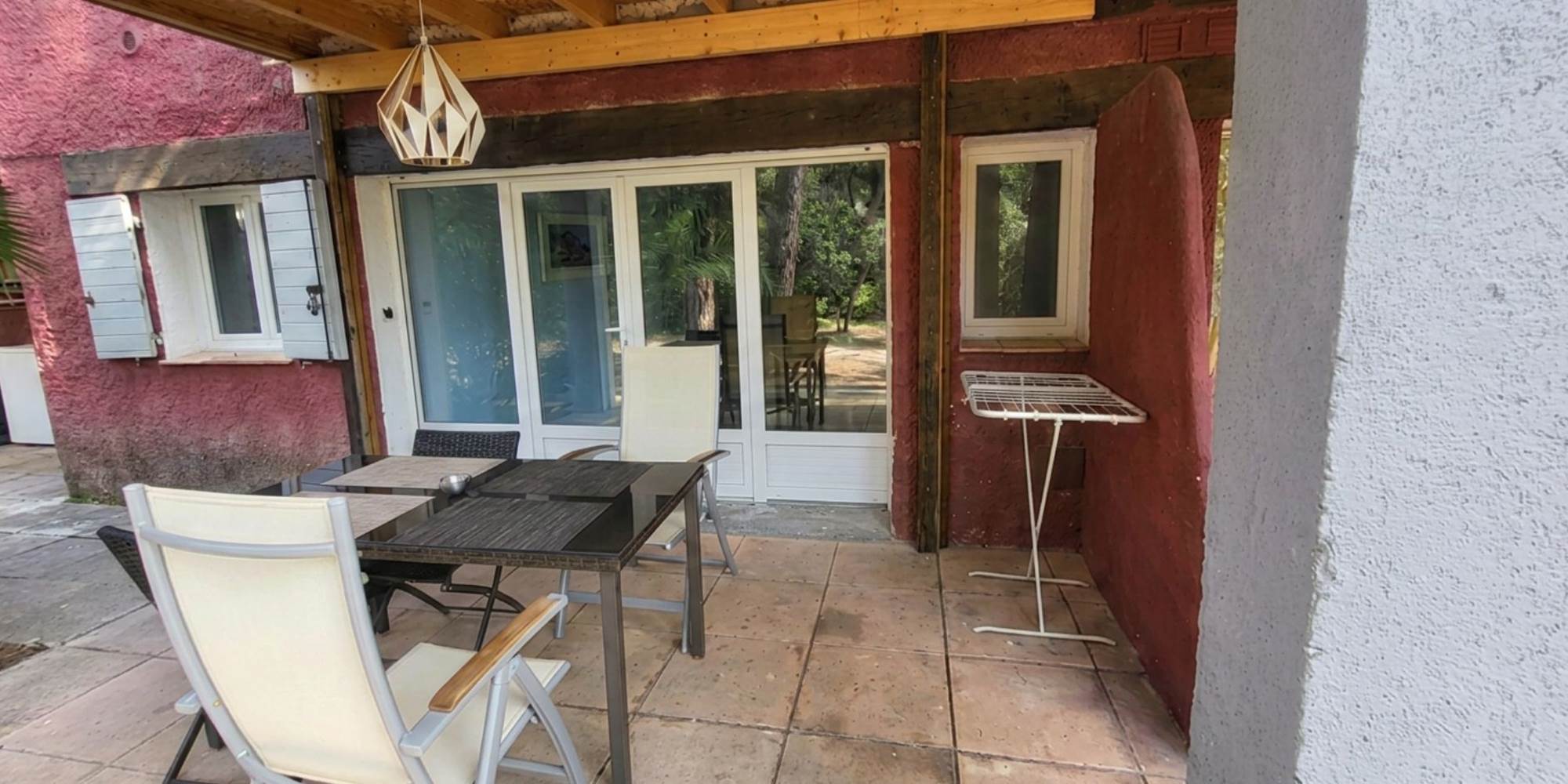 Terrasse vue gîte