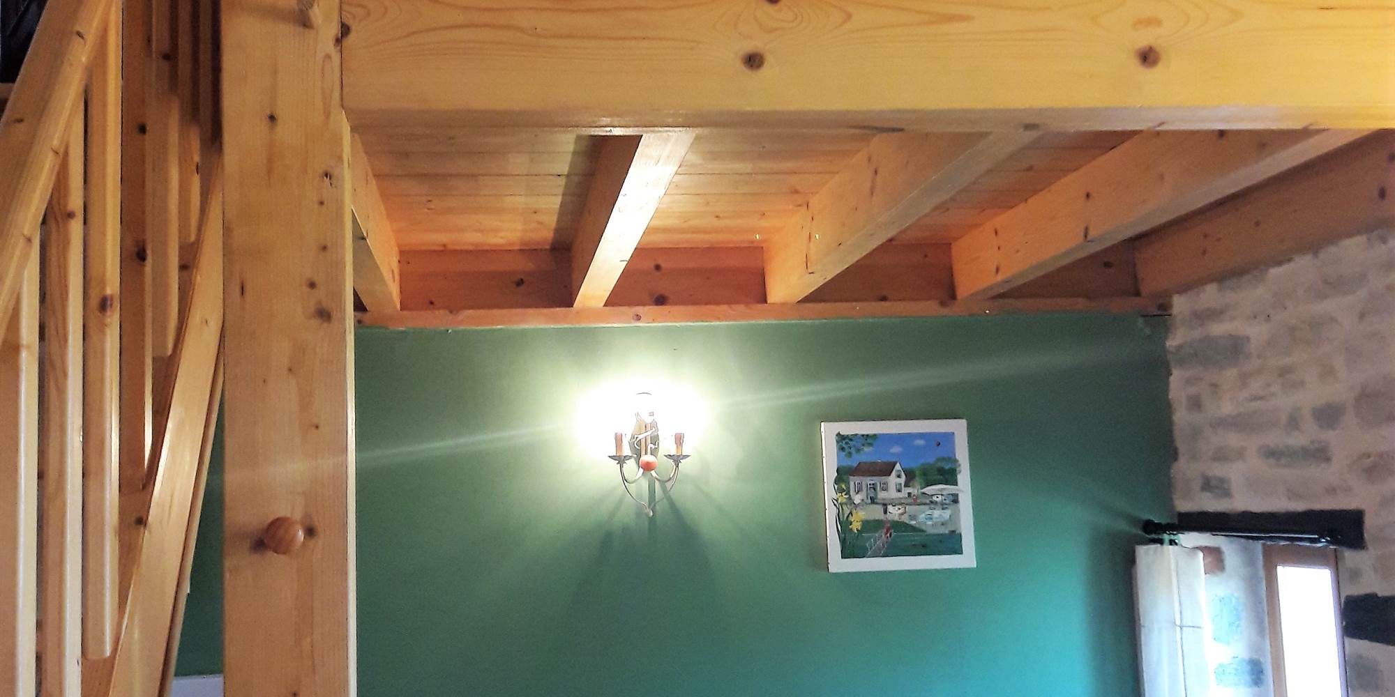 Grand lit sur la mezzanine