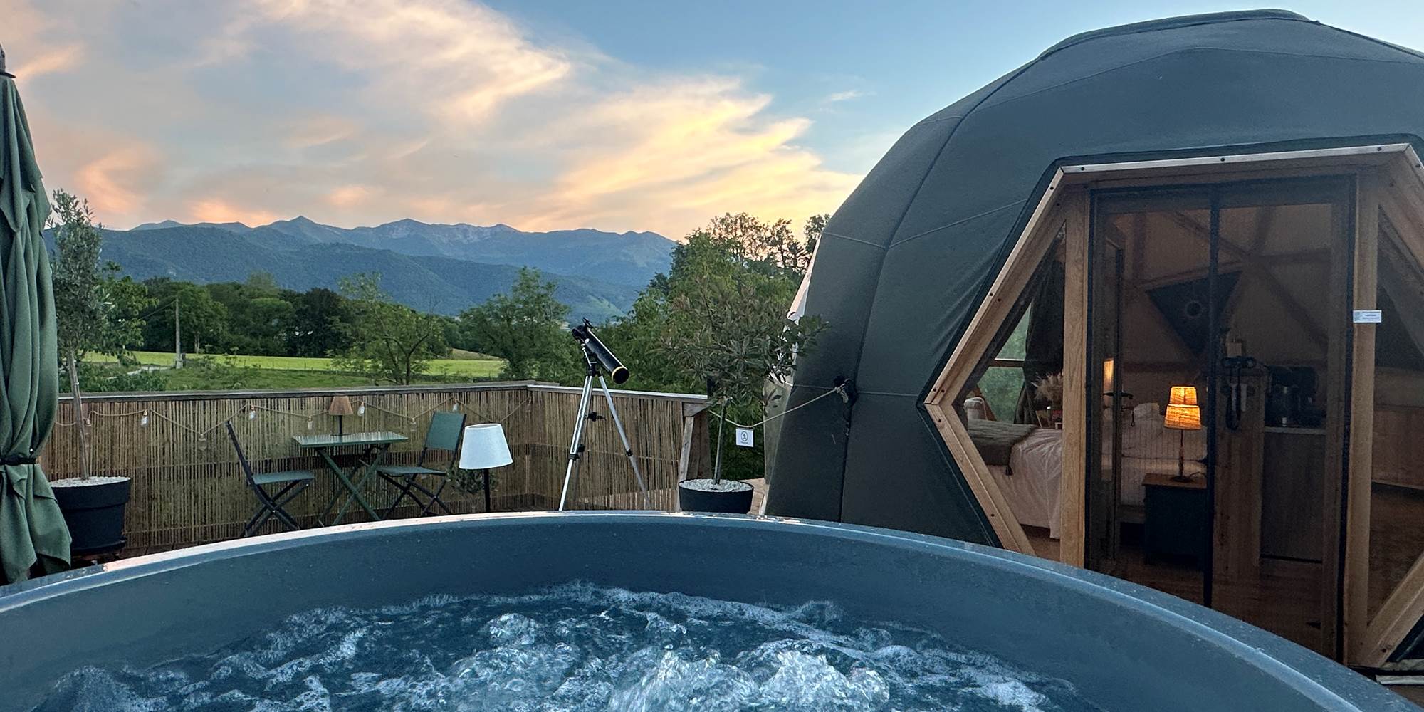 Vue depuis le bain nordique