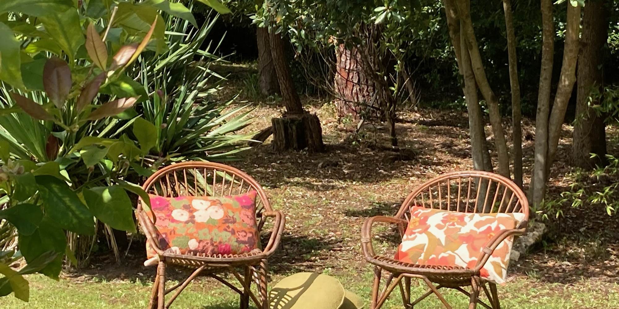 Coin détente dans le jardin