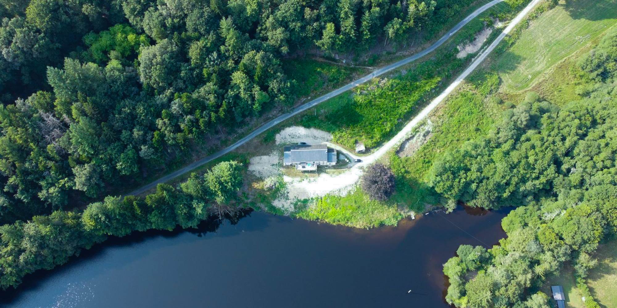 Vue aérienne de la propriété