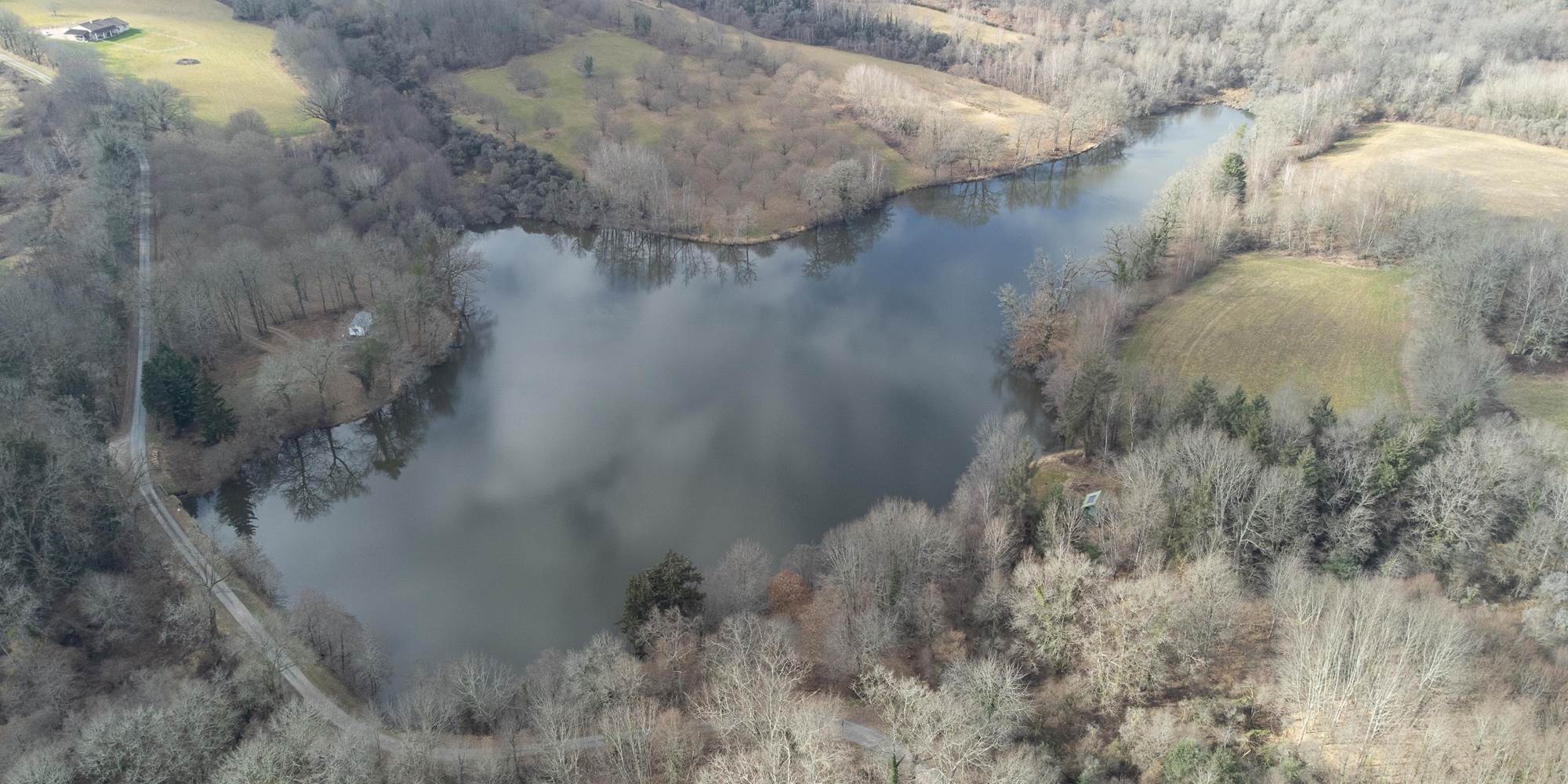Beynac Lake vue aerienne