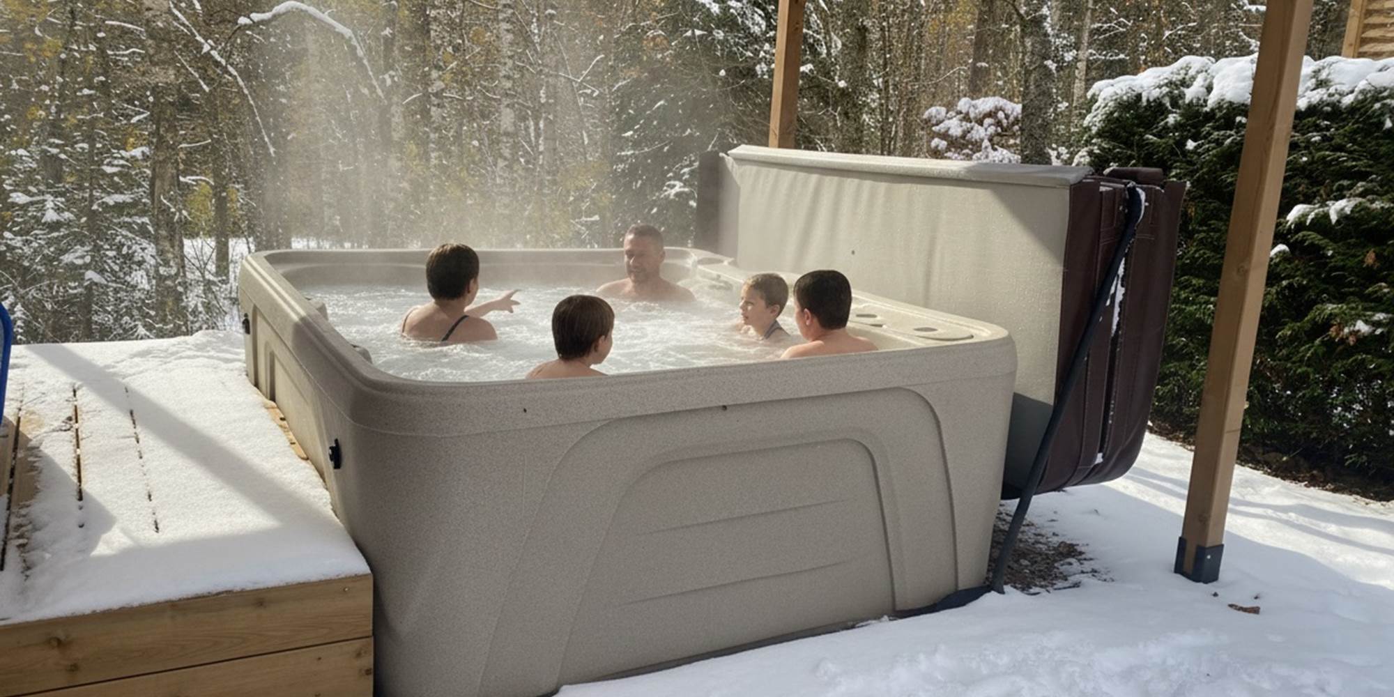 Spa privatif chauffé à 38°C