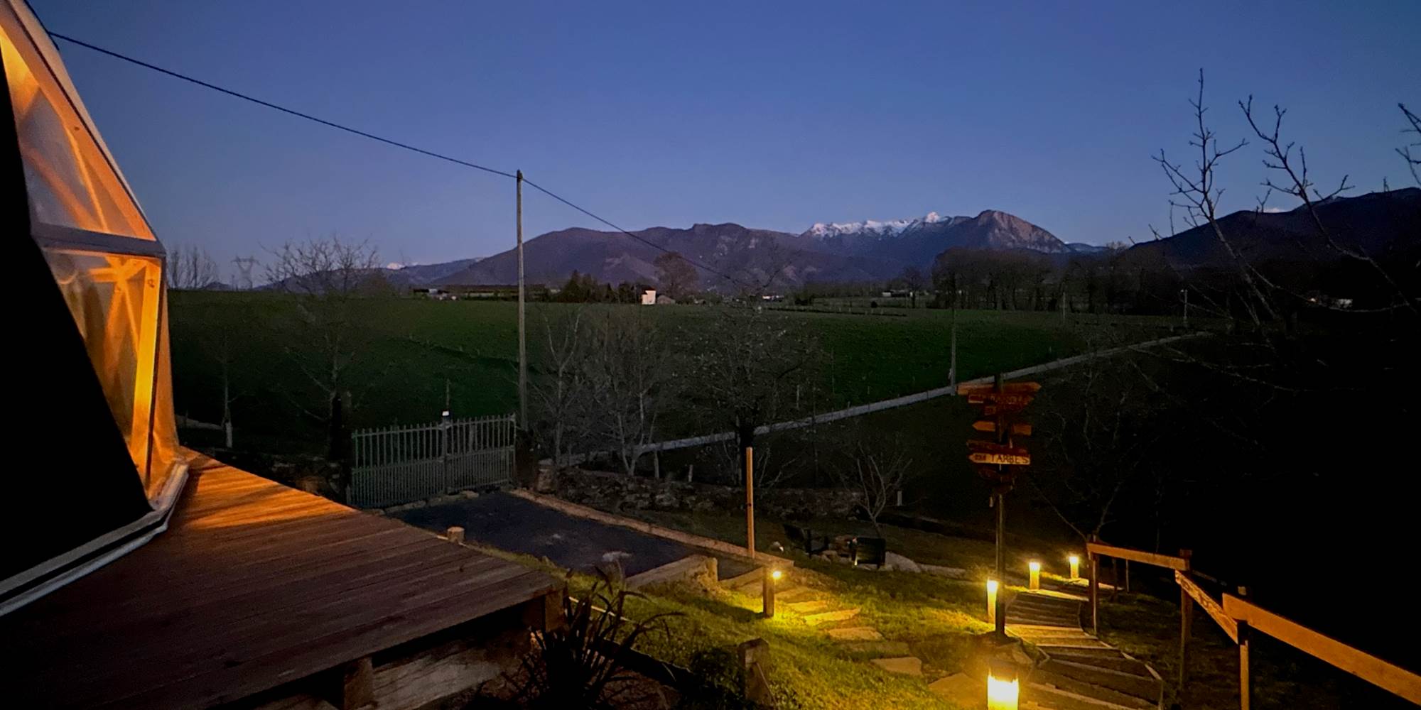 Tombée de la nuit sur L'étoile du Béarn