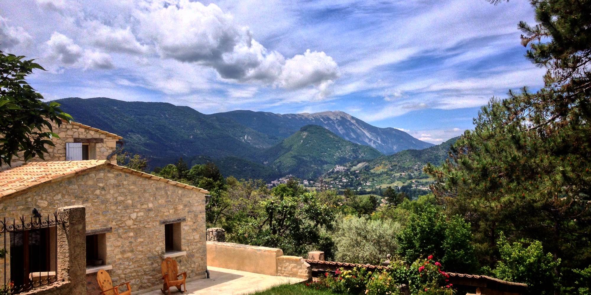 La maison, le Mont Ventoux.