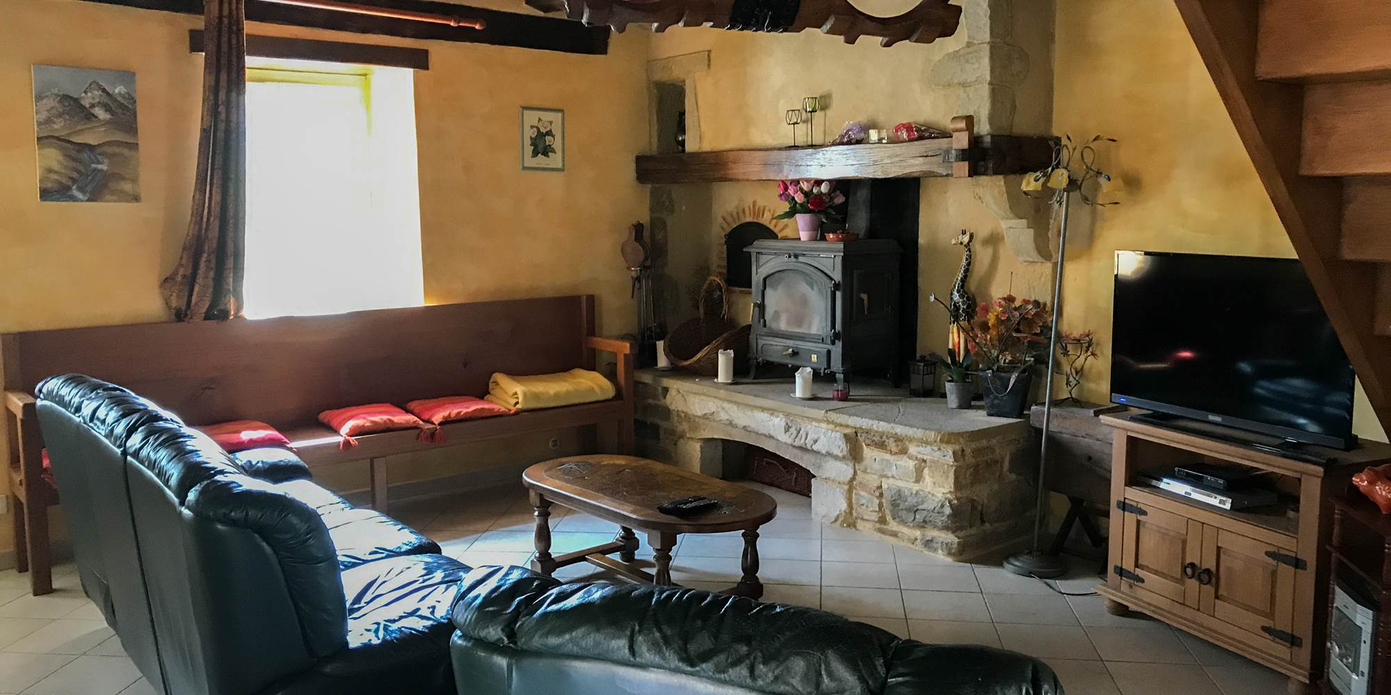 La Demeure de Celeste - Gites Bearn-4 Salon avec cheminée