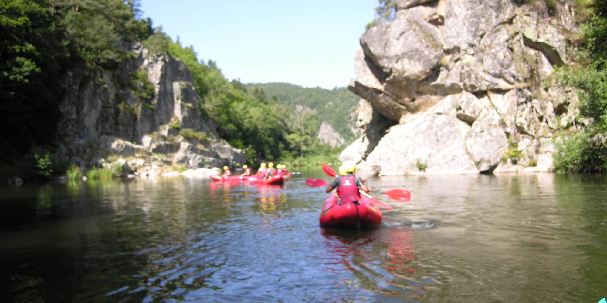 Canoë kayak dans les gorges de l'Allier