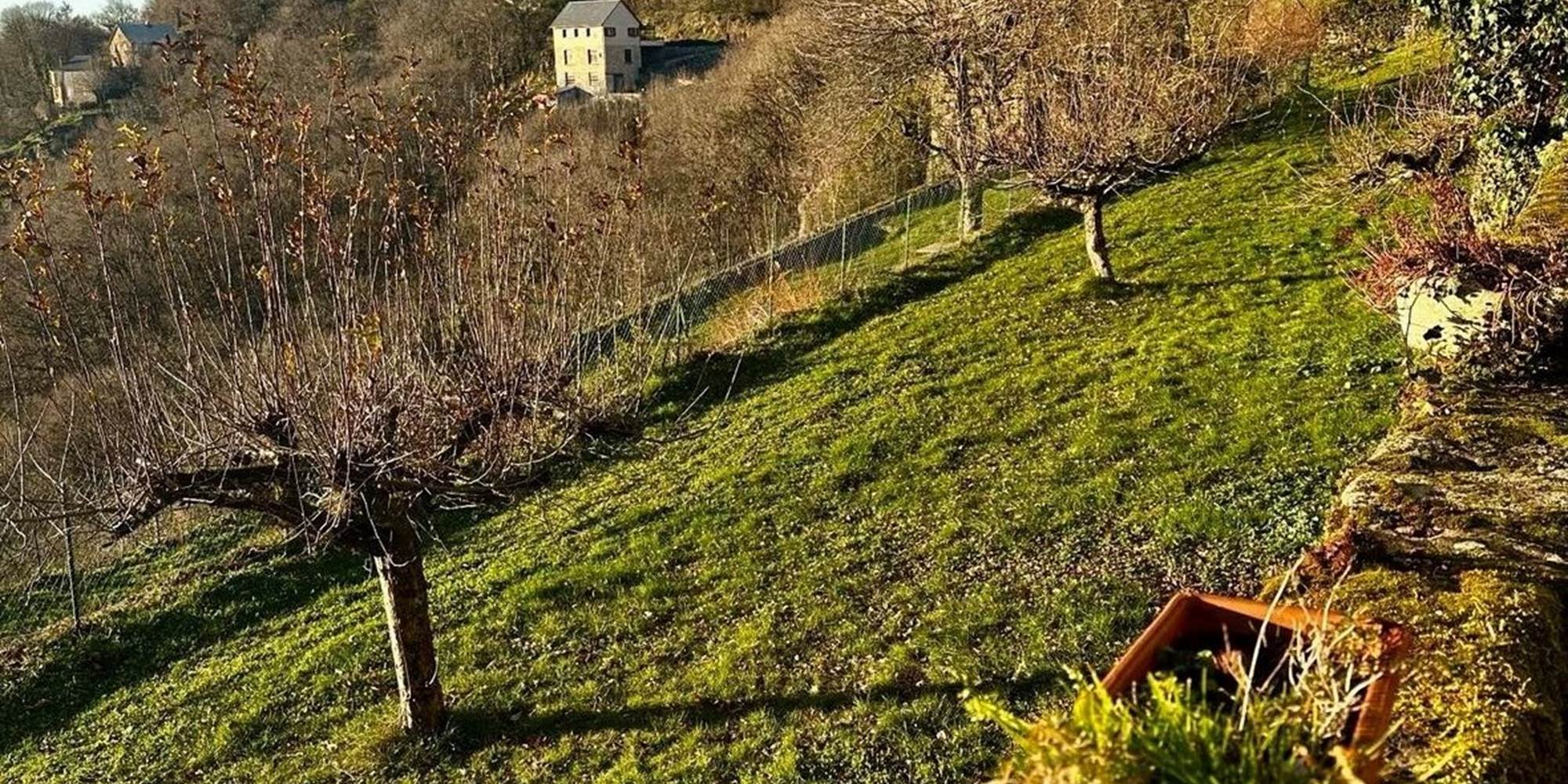 Terrasse (accès extérieur) avec Vue sur les Montagnes et la Vallée des Cascades. Juste en-dessous, le "Jardin de la Cure" offre des espaces au calme et ombragés, et des couchers de soleil spectaculaires.
