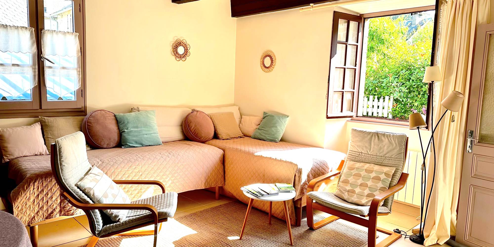 Gîte 1 : cosy et cocooning. Chaud et douillet en hiver, frais en été.