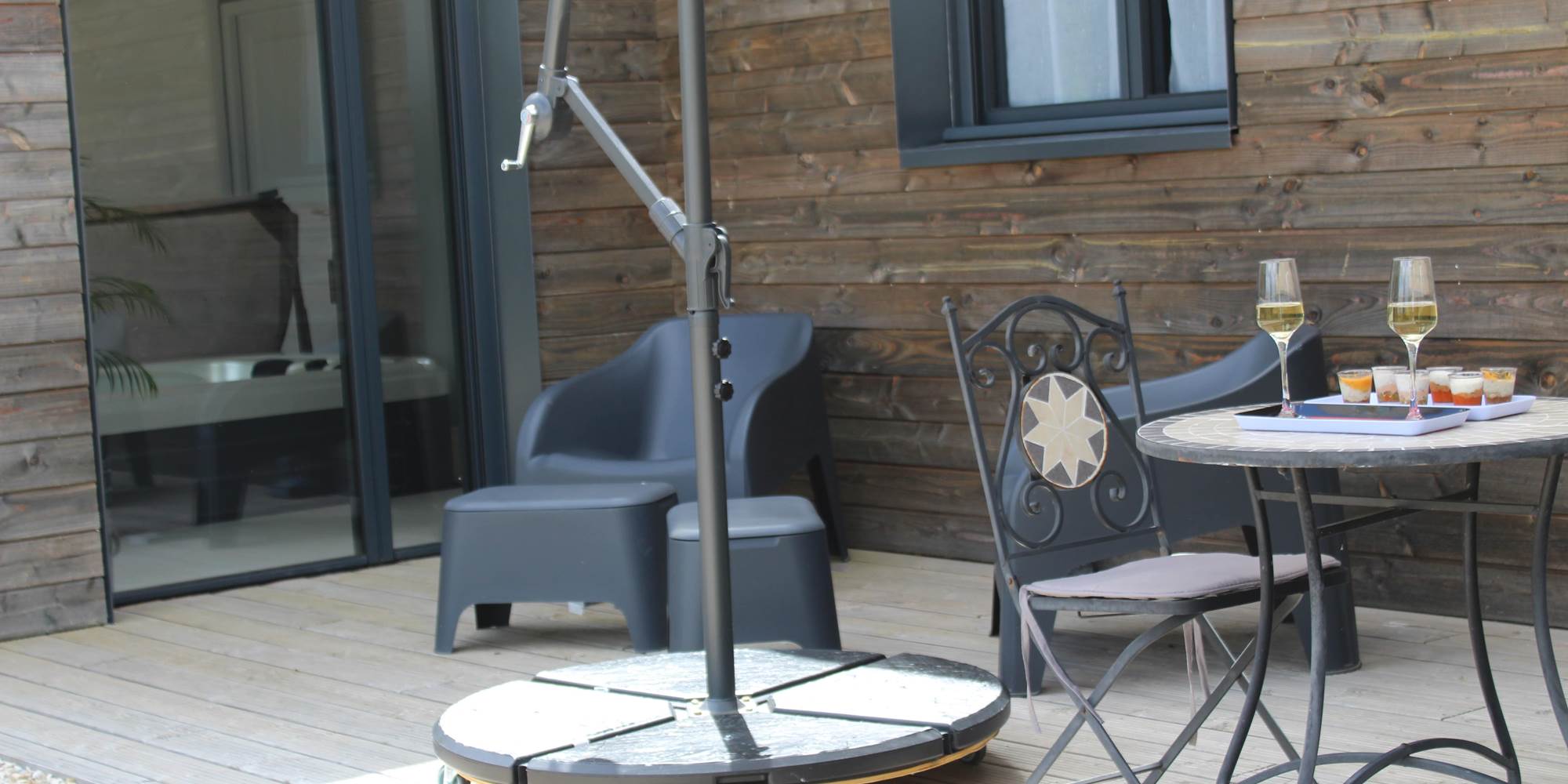 Petit verre après le spa