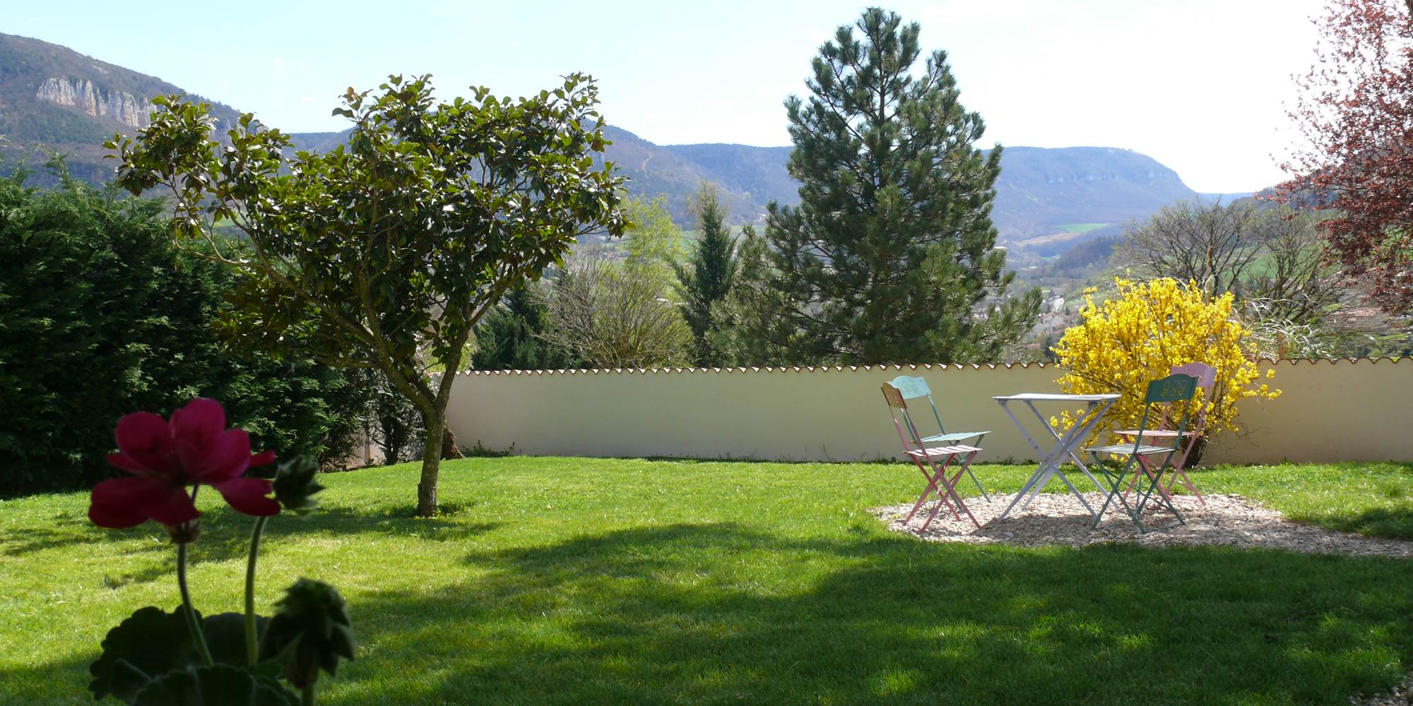 Vue de la terrasse couverte
