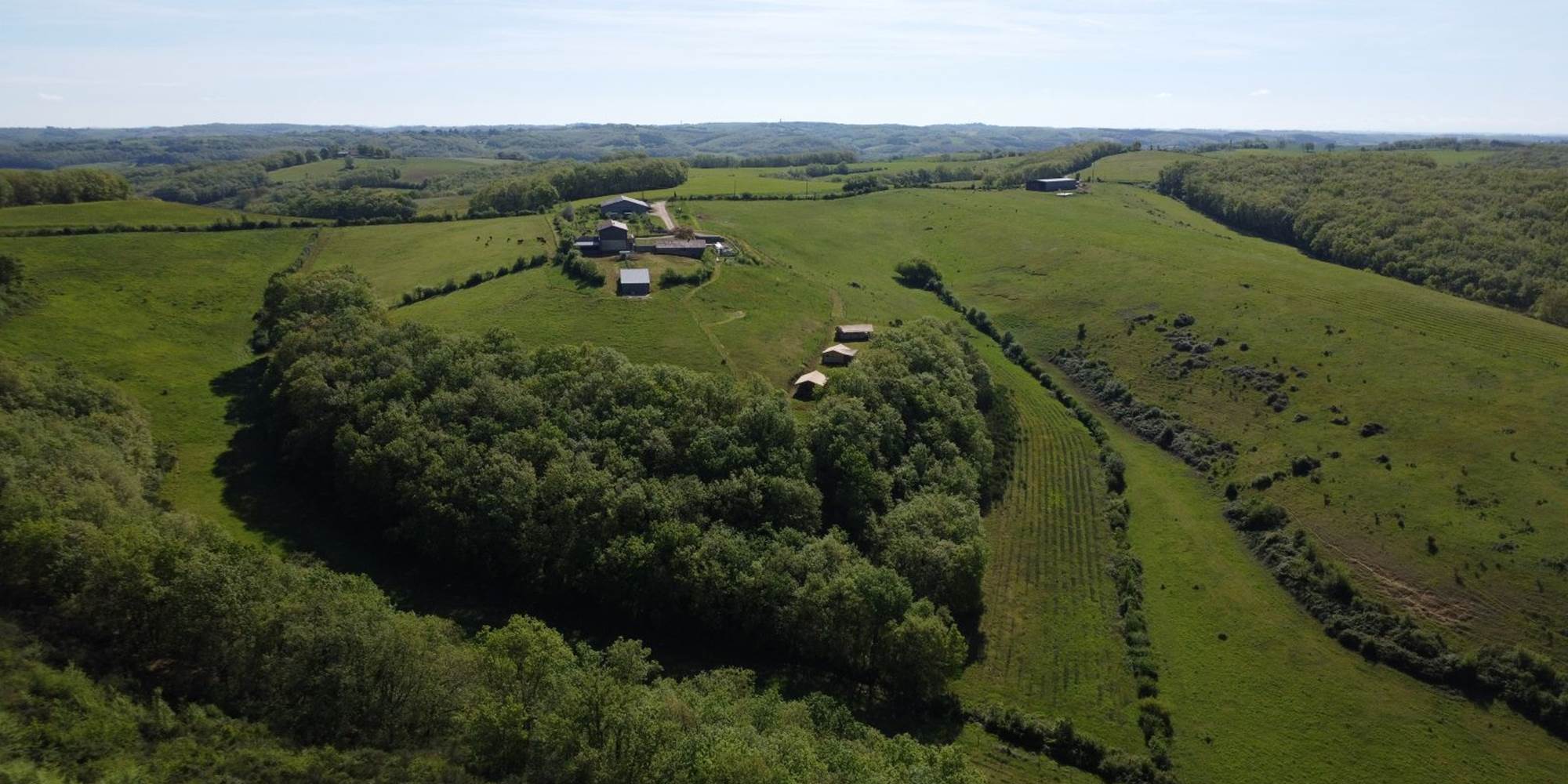 Vue aérienne ferme du Hitton