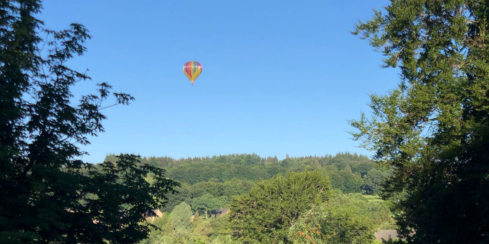 Jardin arrière, vue aérienne sur la Vallée de l'Amblève