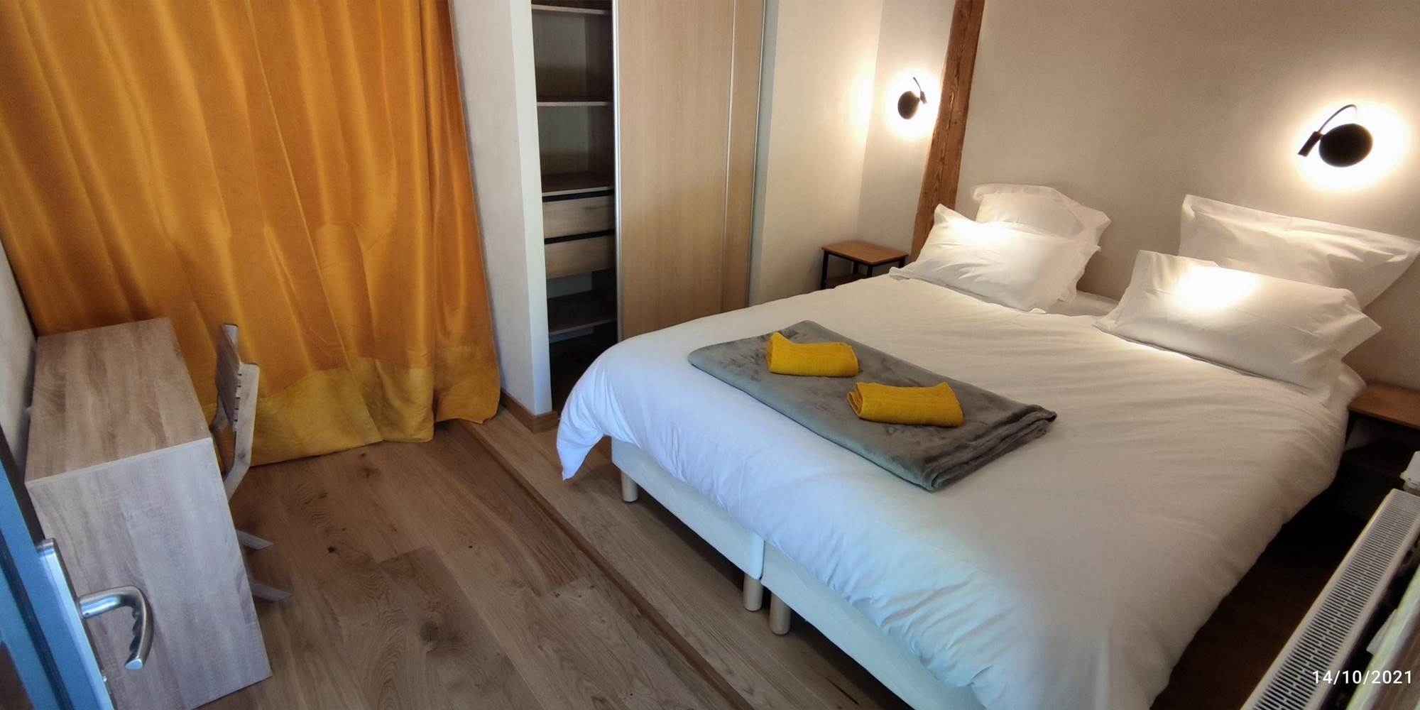 Chambre parentale Confort - 2 alcoves avec 2 lits accolés de 160x200 - Accès extérieur