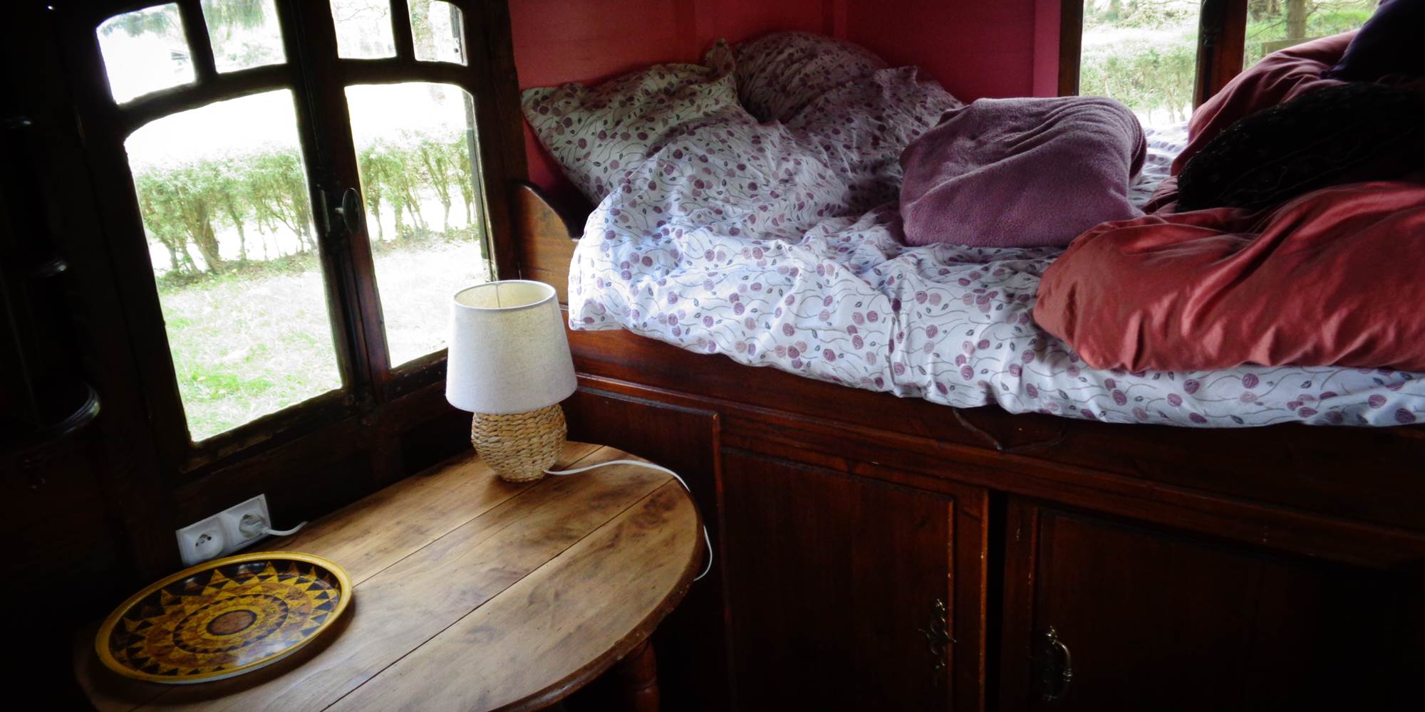 le lit de la roulotte gypsie
