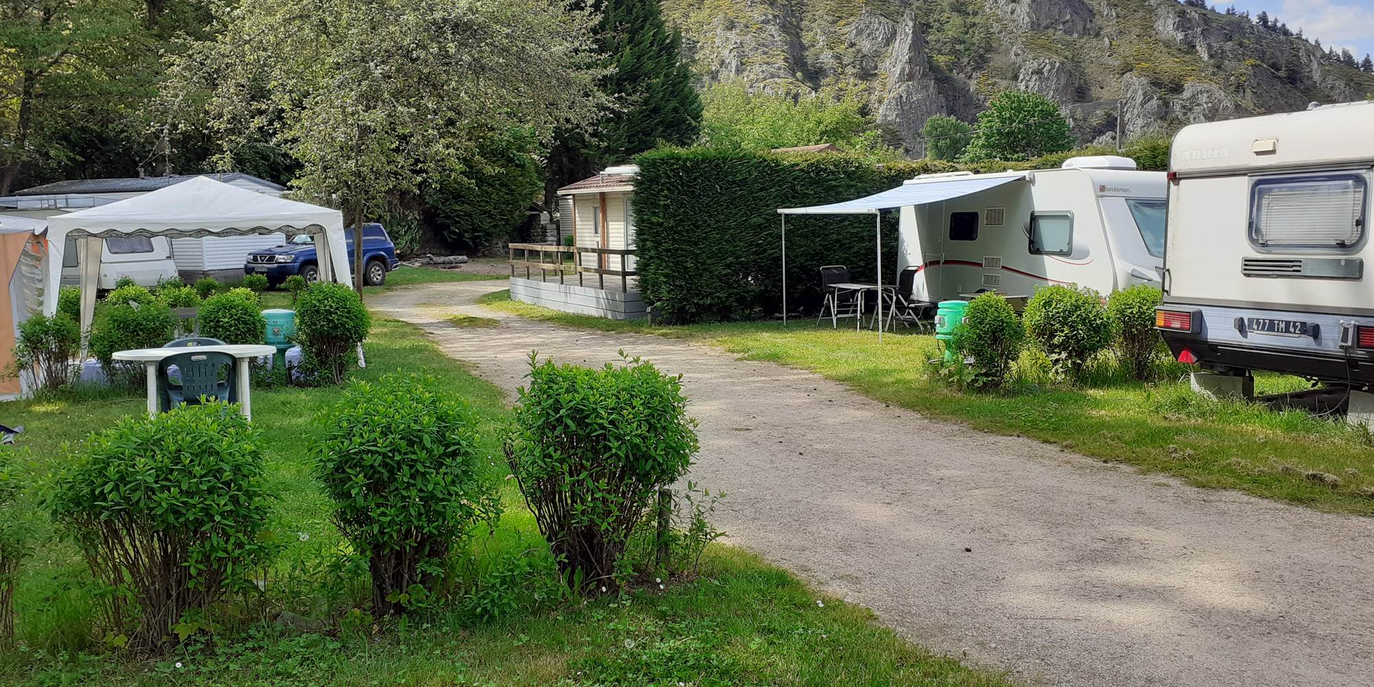 Vue sur les emplacements