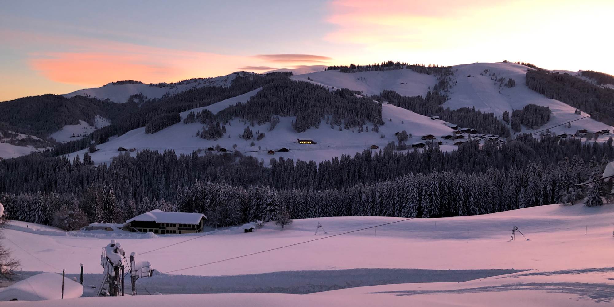 Espace Diamand, Crest Voland, Vue depuis le Chalet des Molliettes